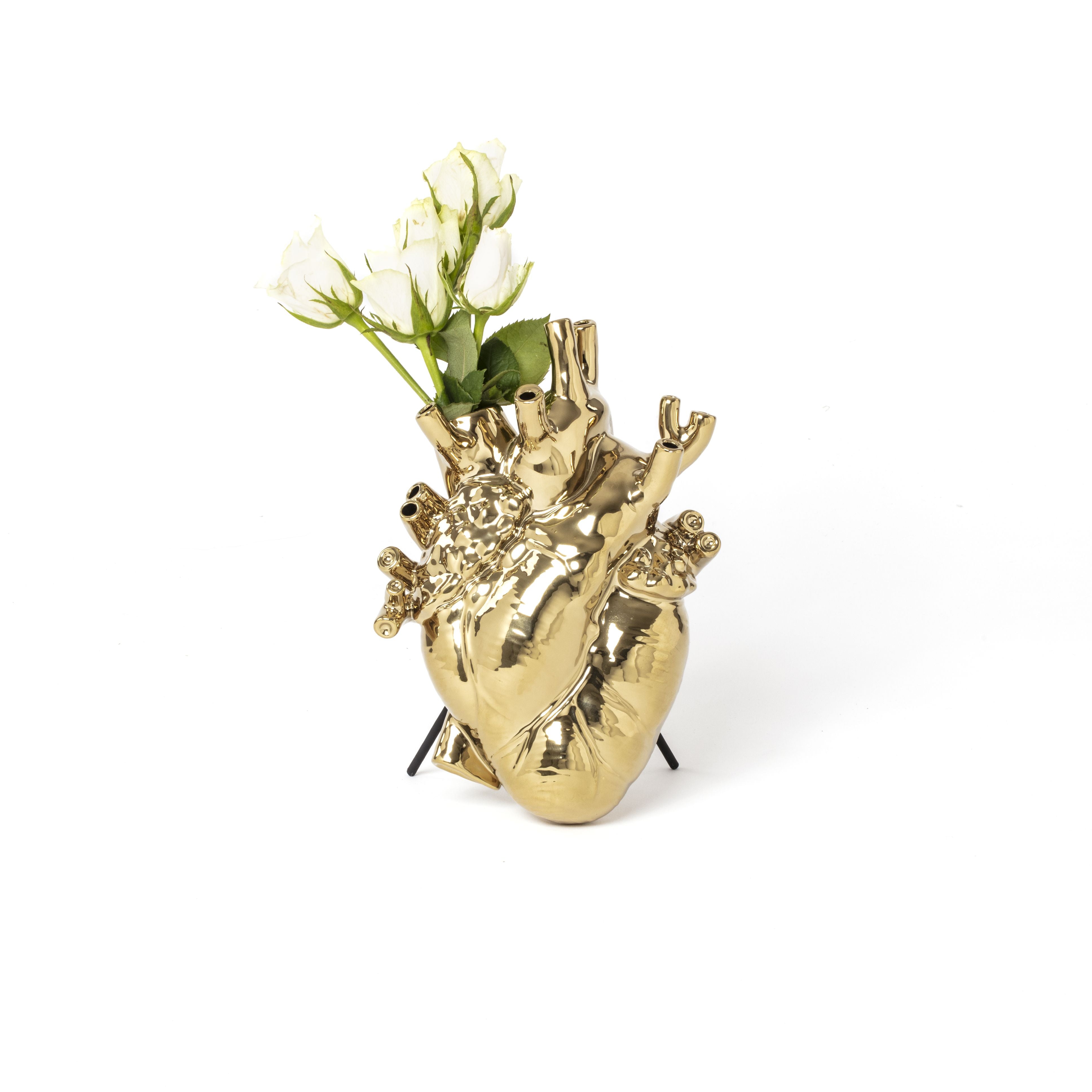 Seletti Love in Bloom Vase, guld