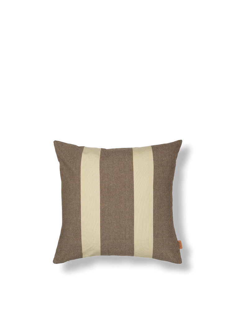 Ferm Living Strand Outdoor Cushion Cover Carob Brown/Parchme