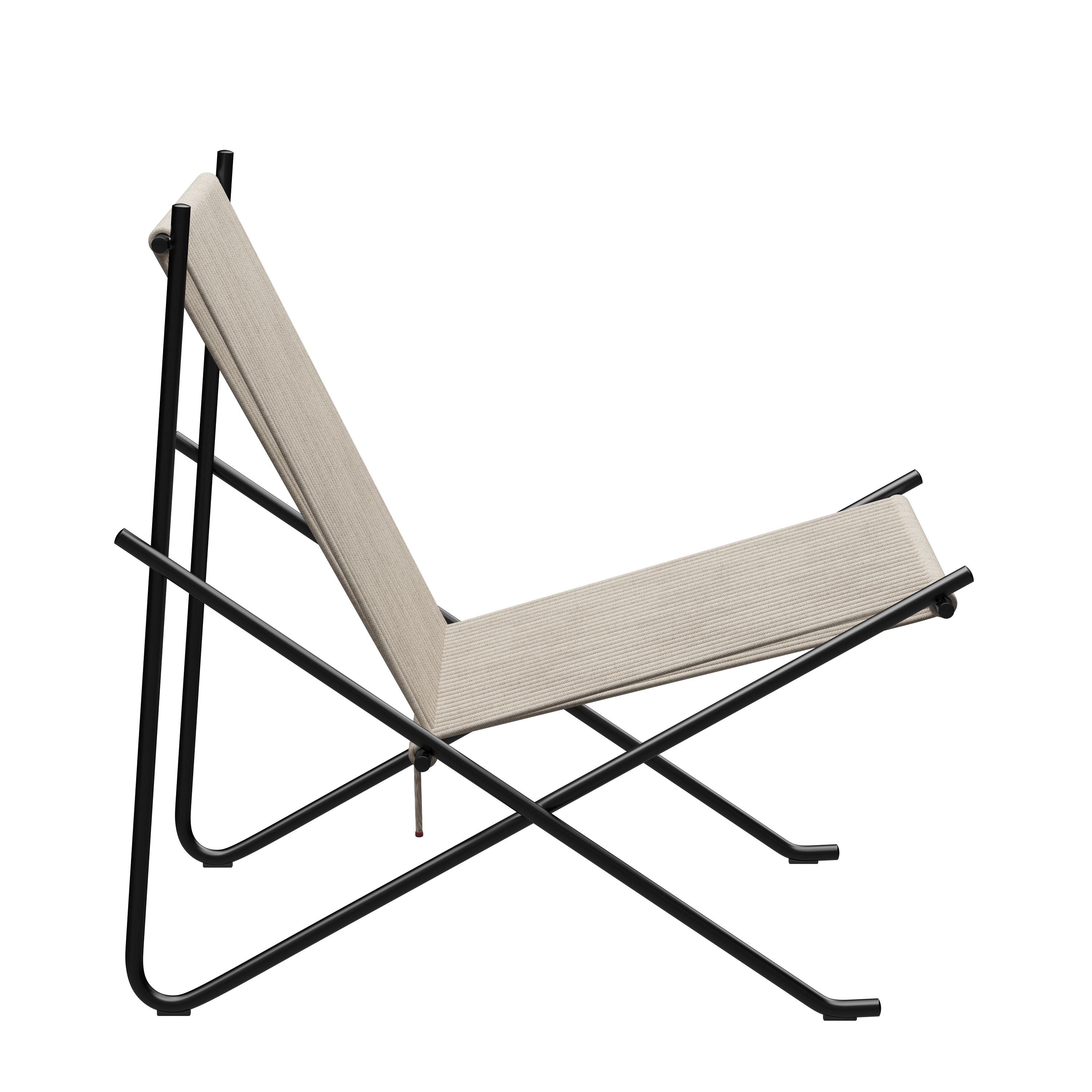 Fritz Hansen Pk4 Longe Chair Flag Hayard, Natural/Black Steel