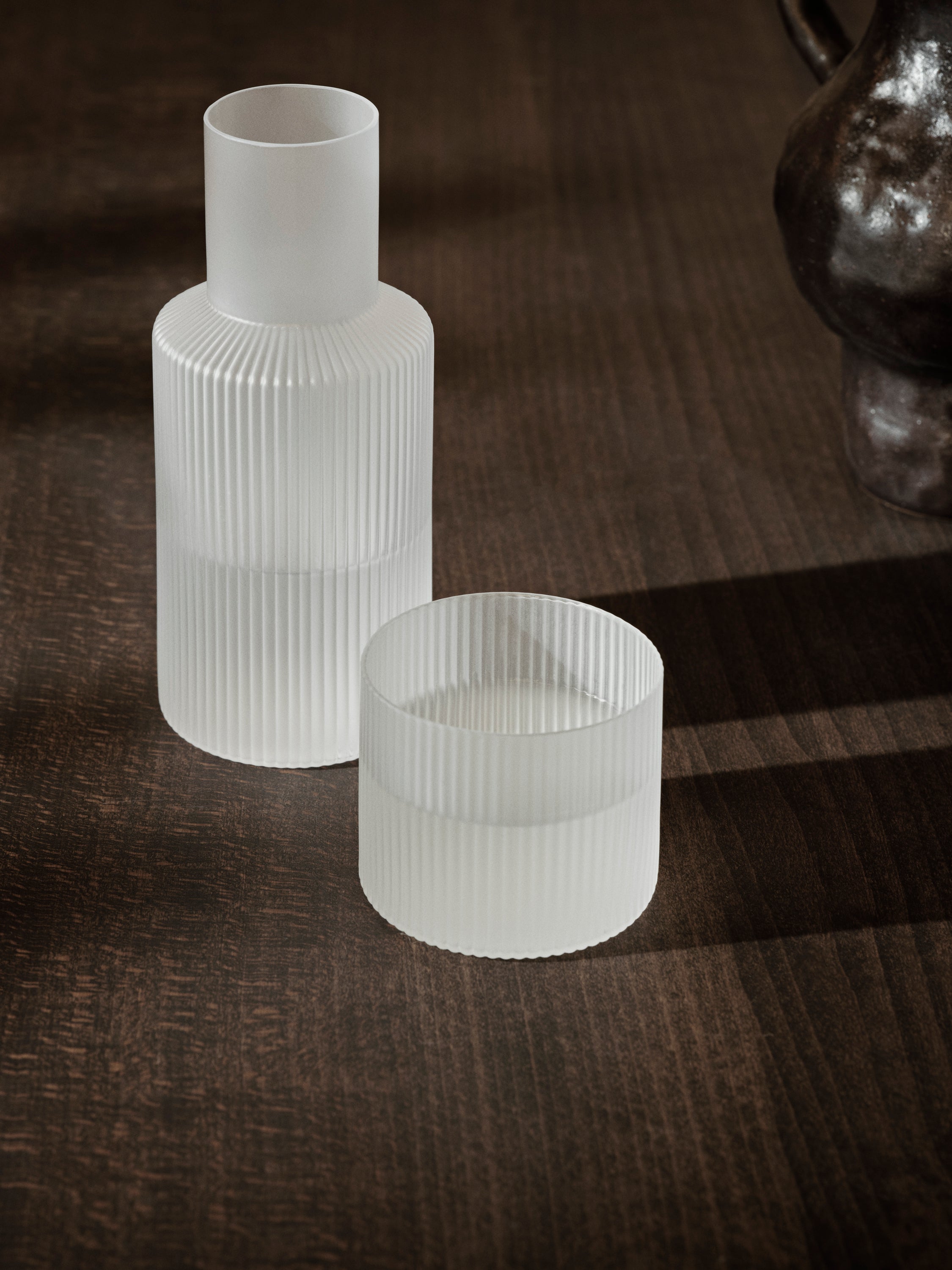 Ferm Living Ripple Small Carafe Set Frosted