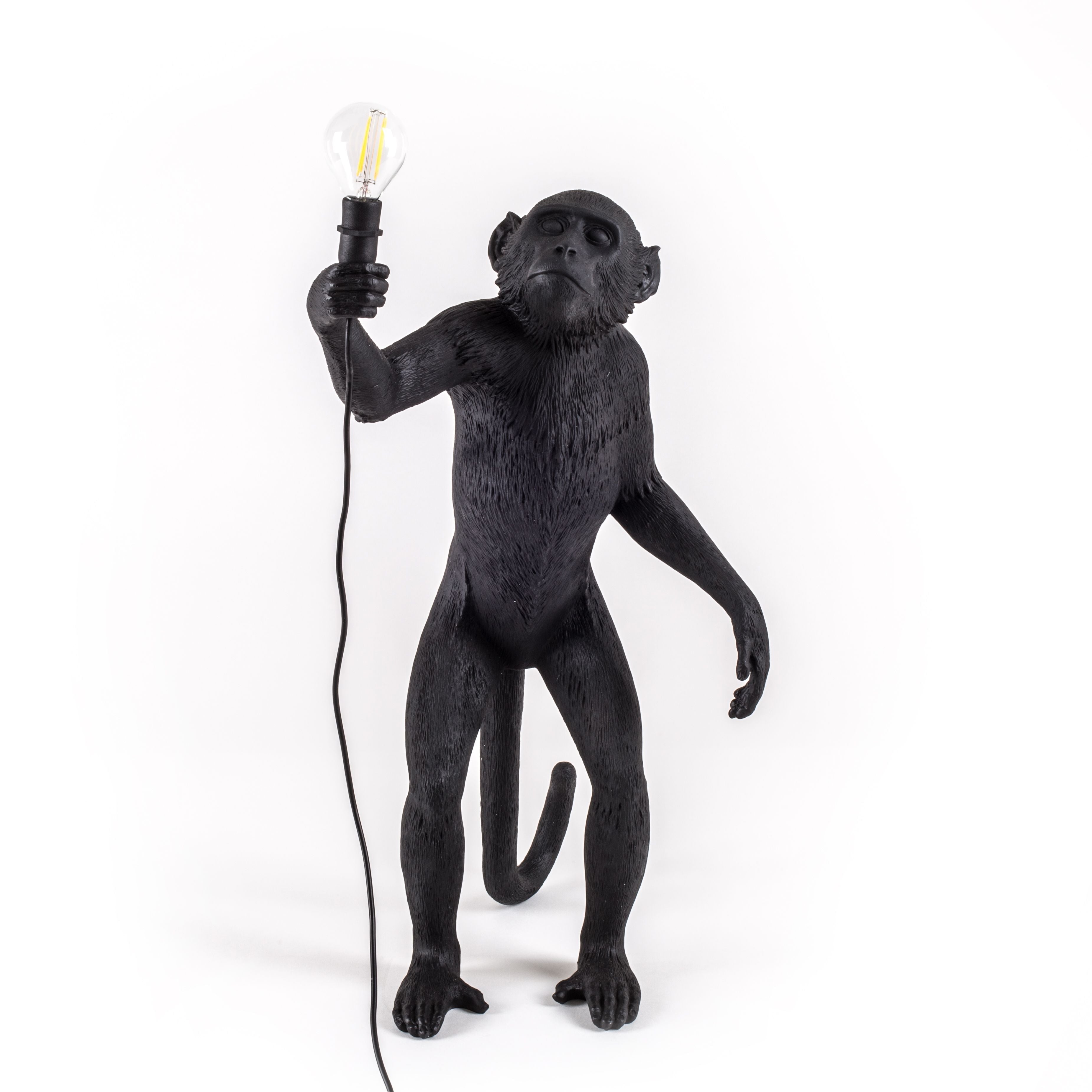 Seletti Monkey udendørs lampe sort, stående