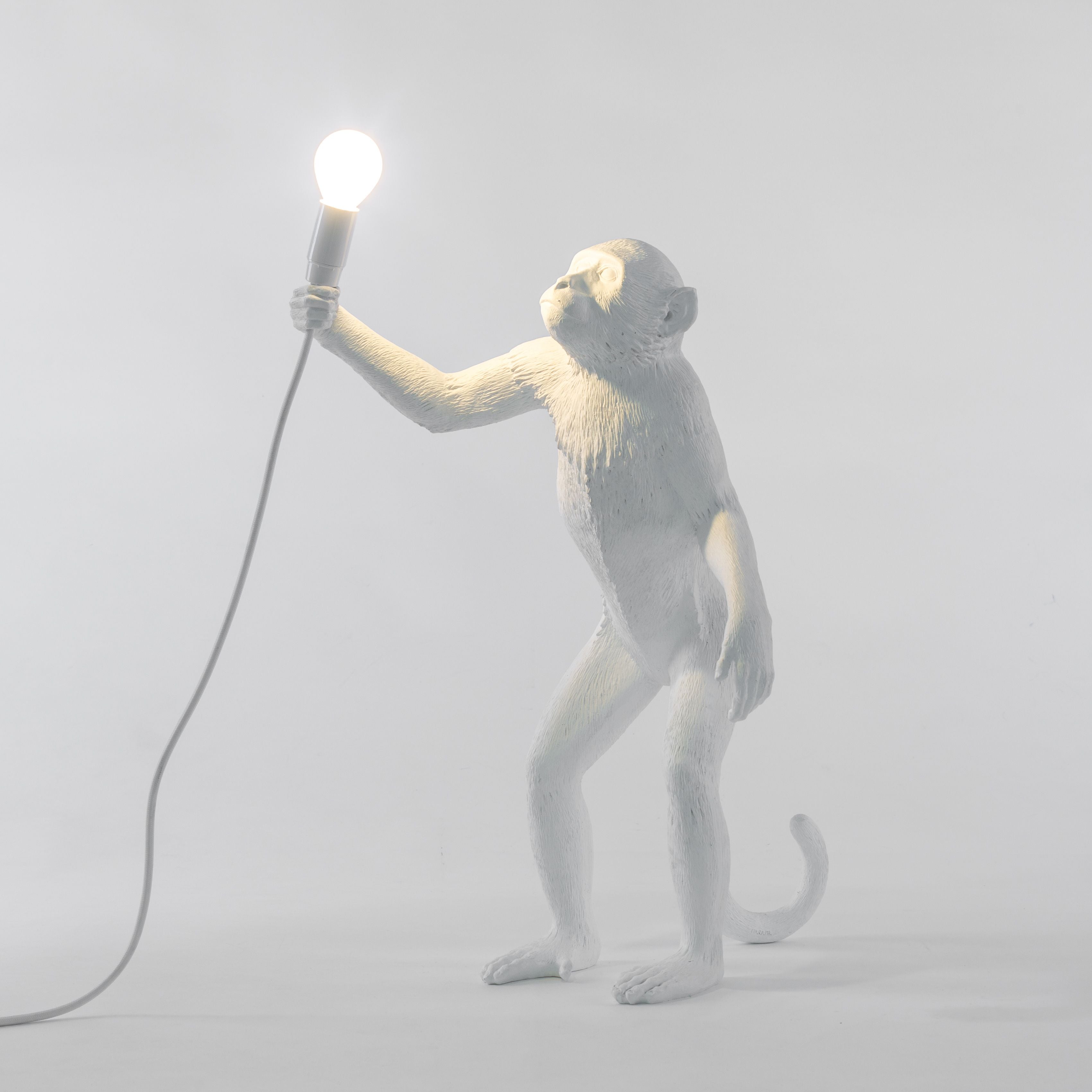Seletti Monkey udendørs lampe hvid, stående