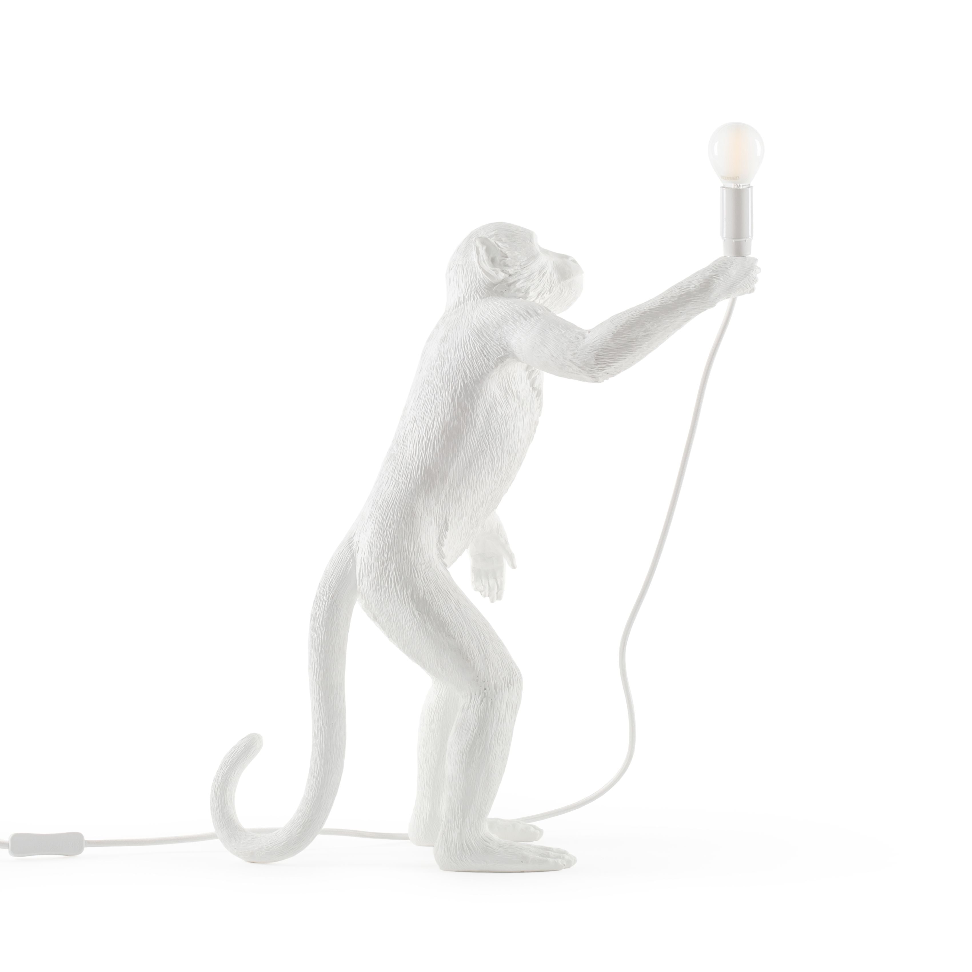 Seletti Monkey utomhuslampa vit, stående