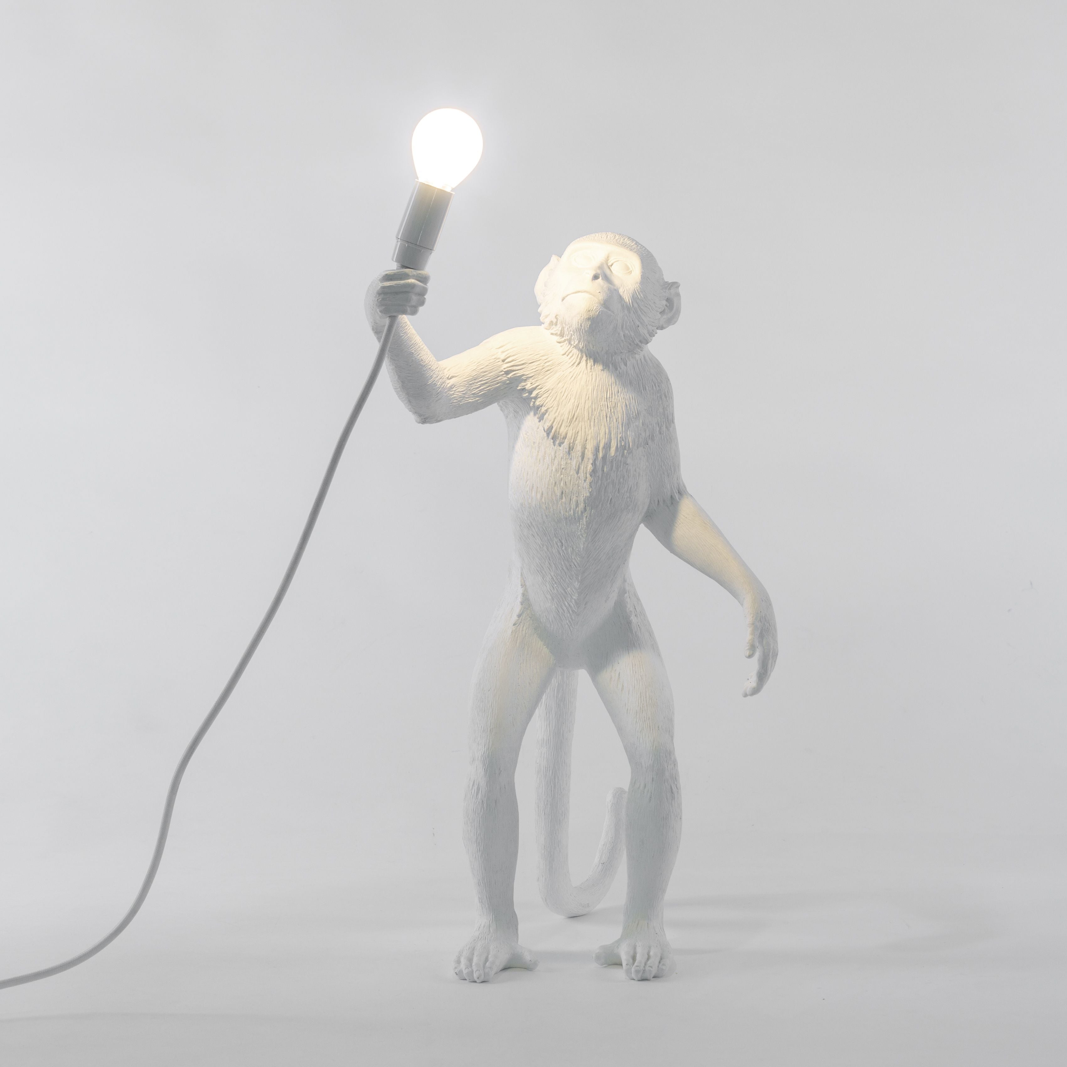 Seletti Monkey udendørs lampe hvid, stående