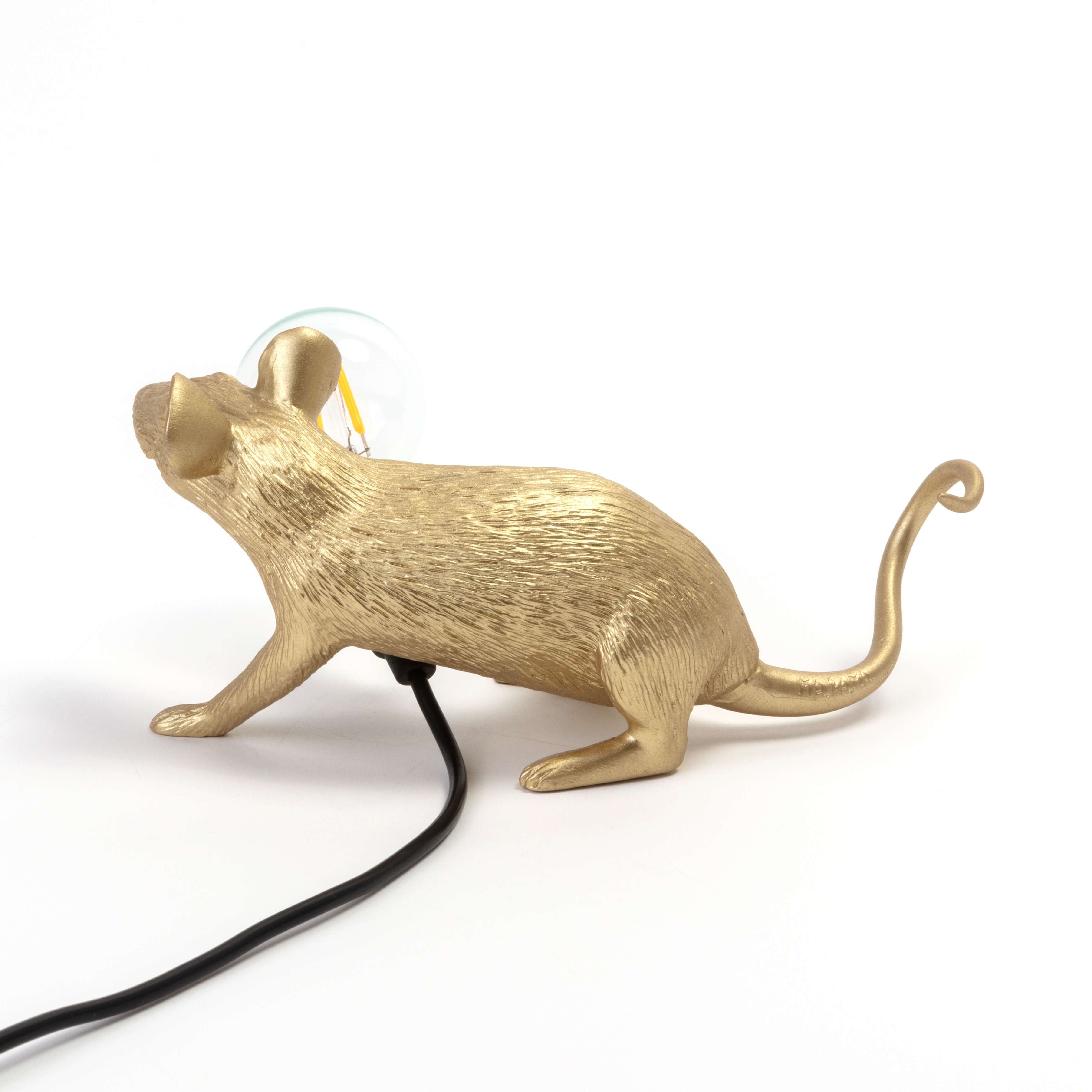 Seletti Mouse Lamp Lop, guld