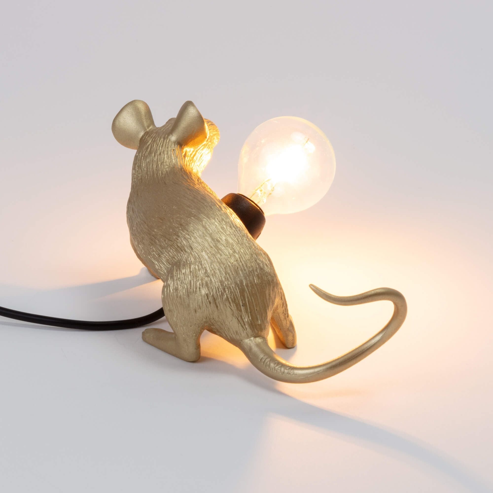 Seletti Mouse Lamp Lop, guld