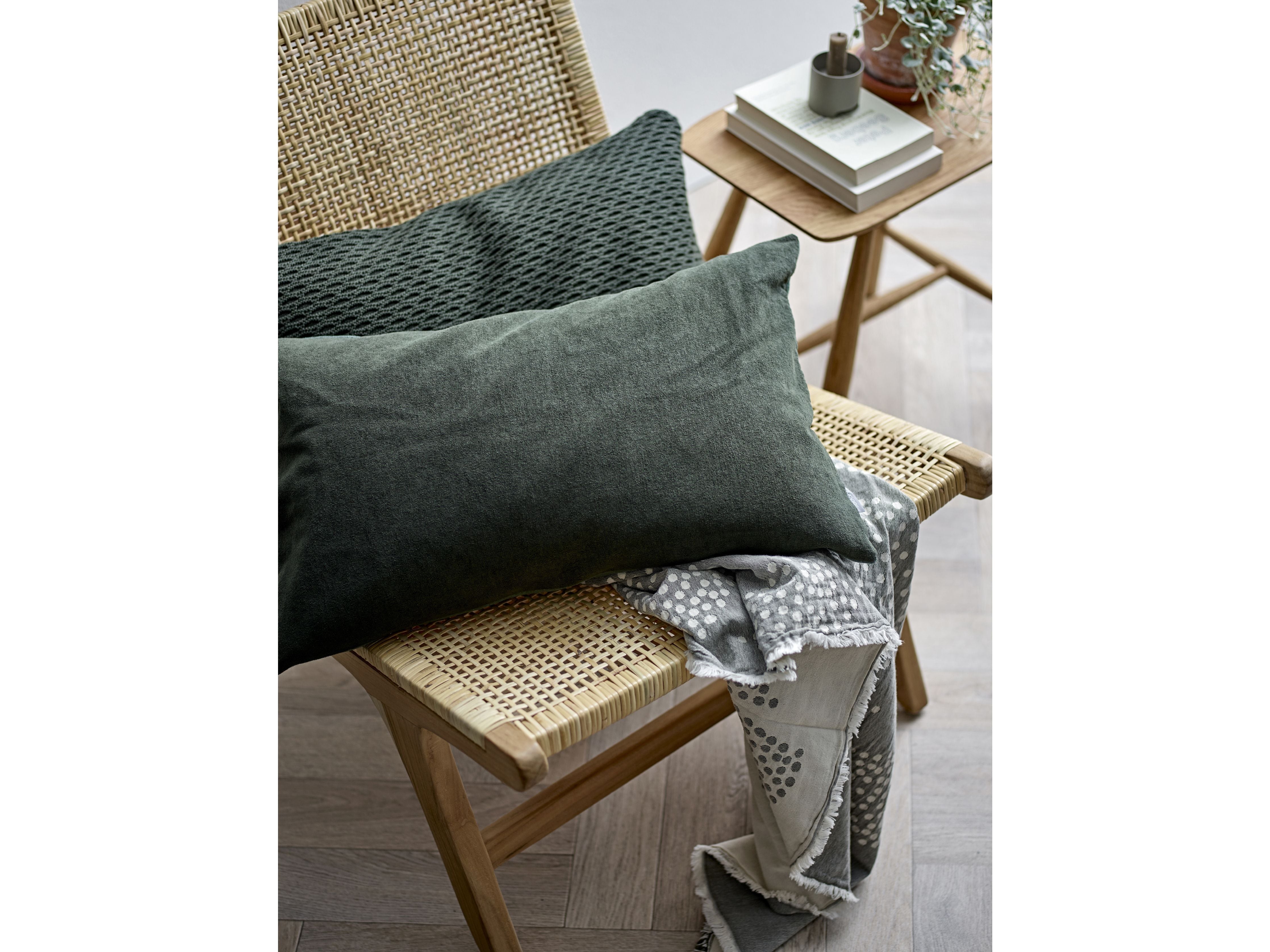 Södahl Wave Knit Cushion Cover 40x60 cm, Forest Green