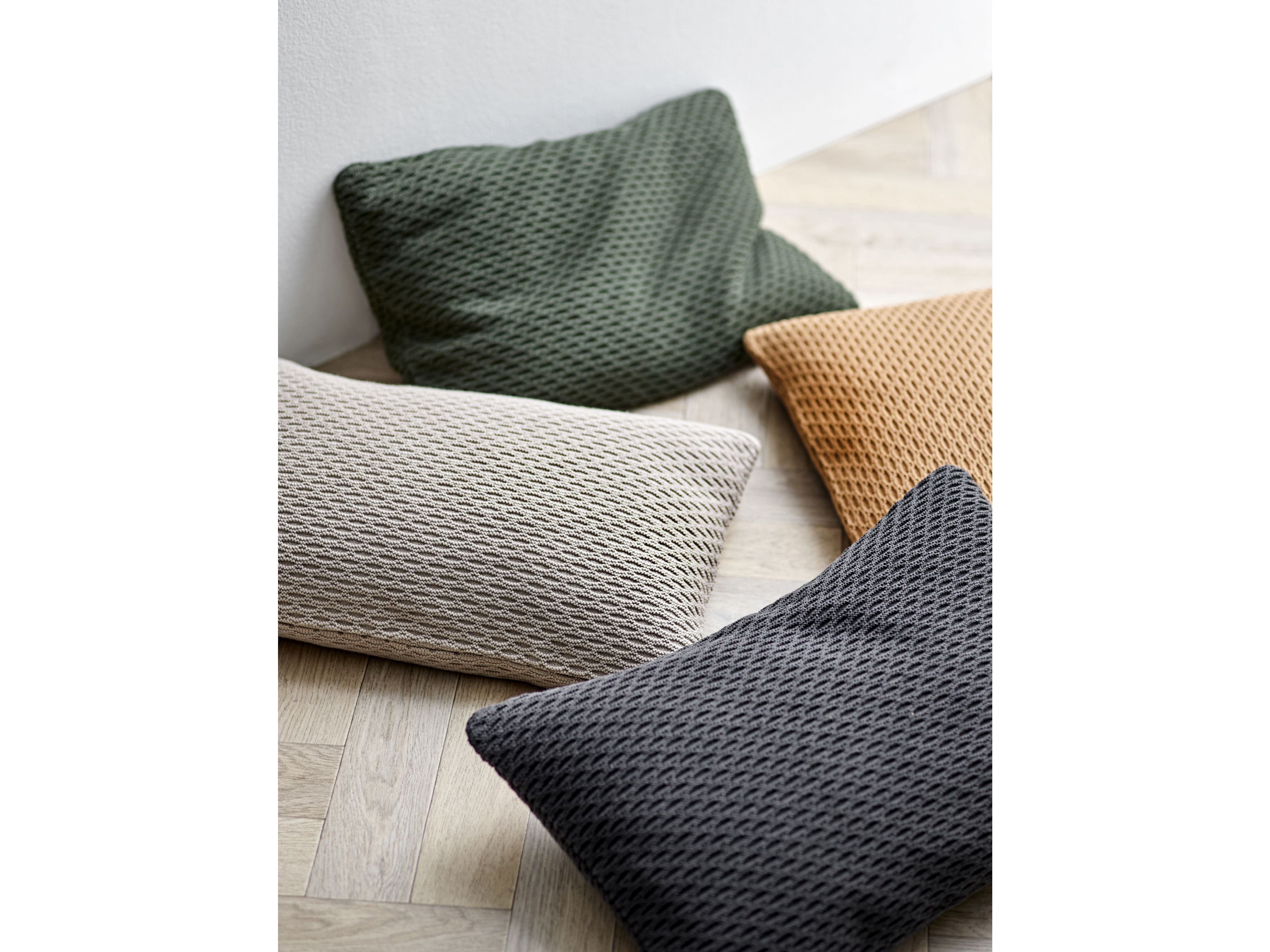 Södahl Wave Knit Cushion Cover 40x60 cm, Forest Green