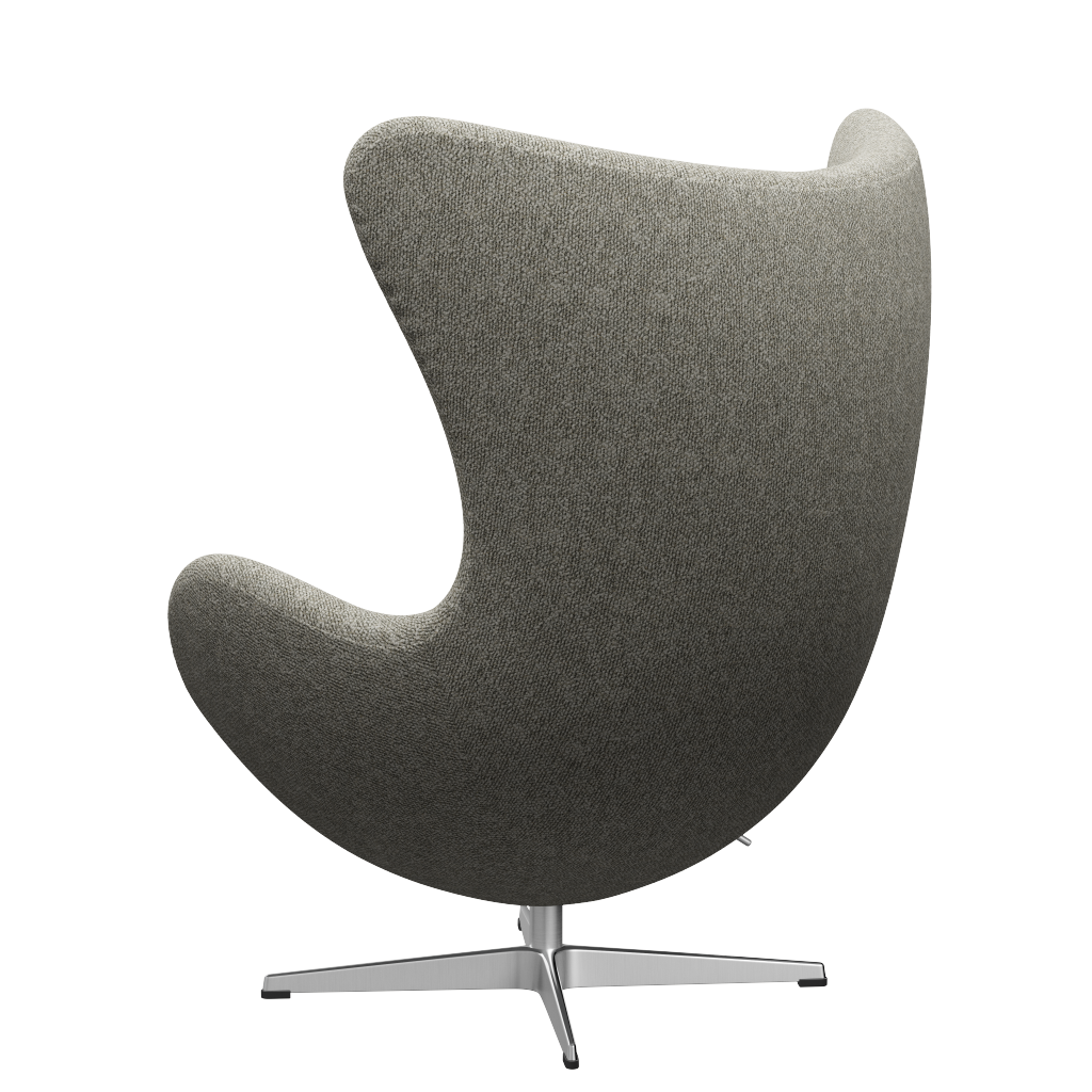 Fritz Hansen 3316 The Egg Lounge Chair Special Edition, Aluminum/Moss Light Gray (0005)
