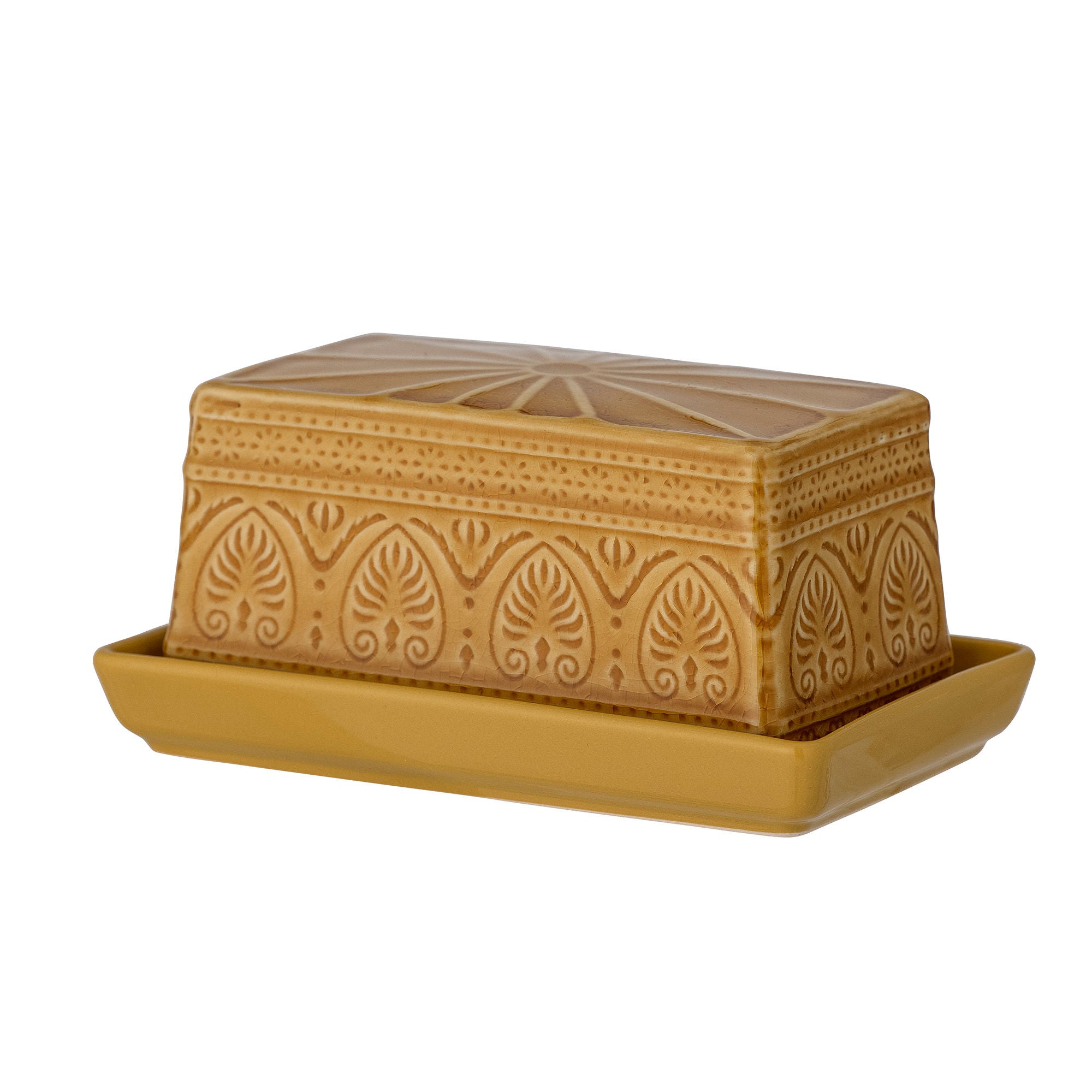 Bloomingville Rani Butter Box, Yellow, Stoneware