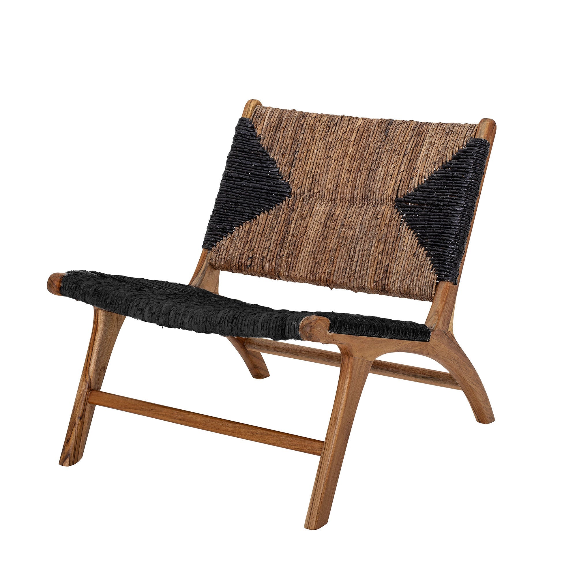 Creative Collection Grant Lounge Chair, Black, Teak