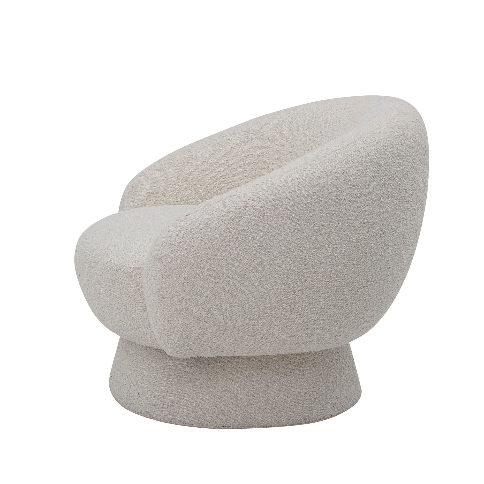 Bloomingville Ted Lounge Chair, White, Polyester
