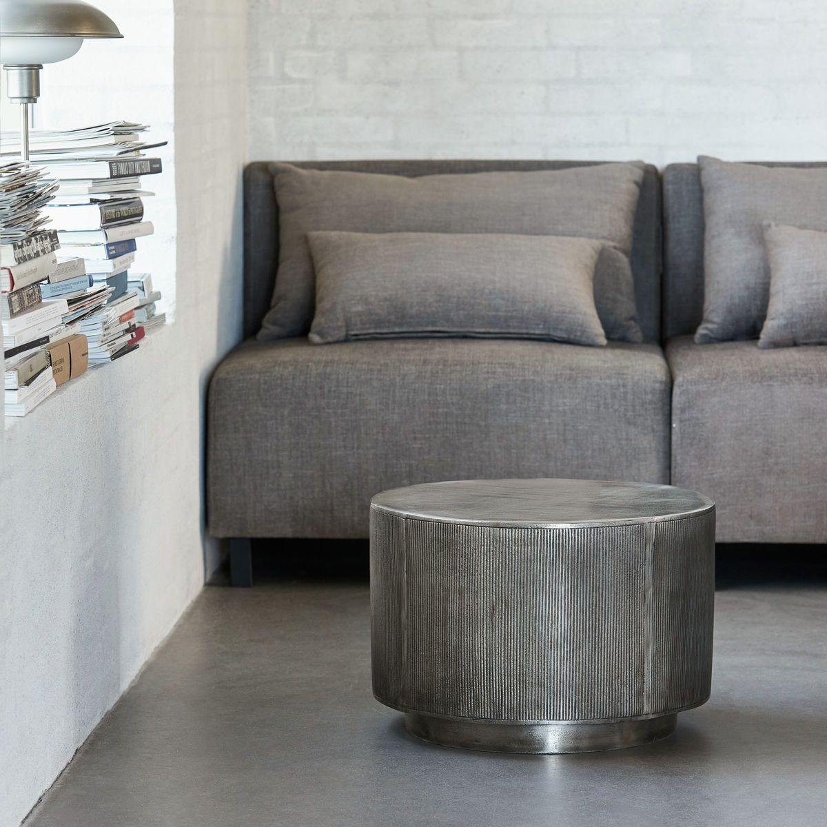 House Doctor Coffee Table, HDROTA, BRUSHEHED SILVER finish