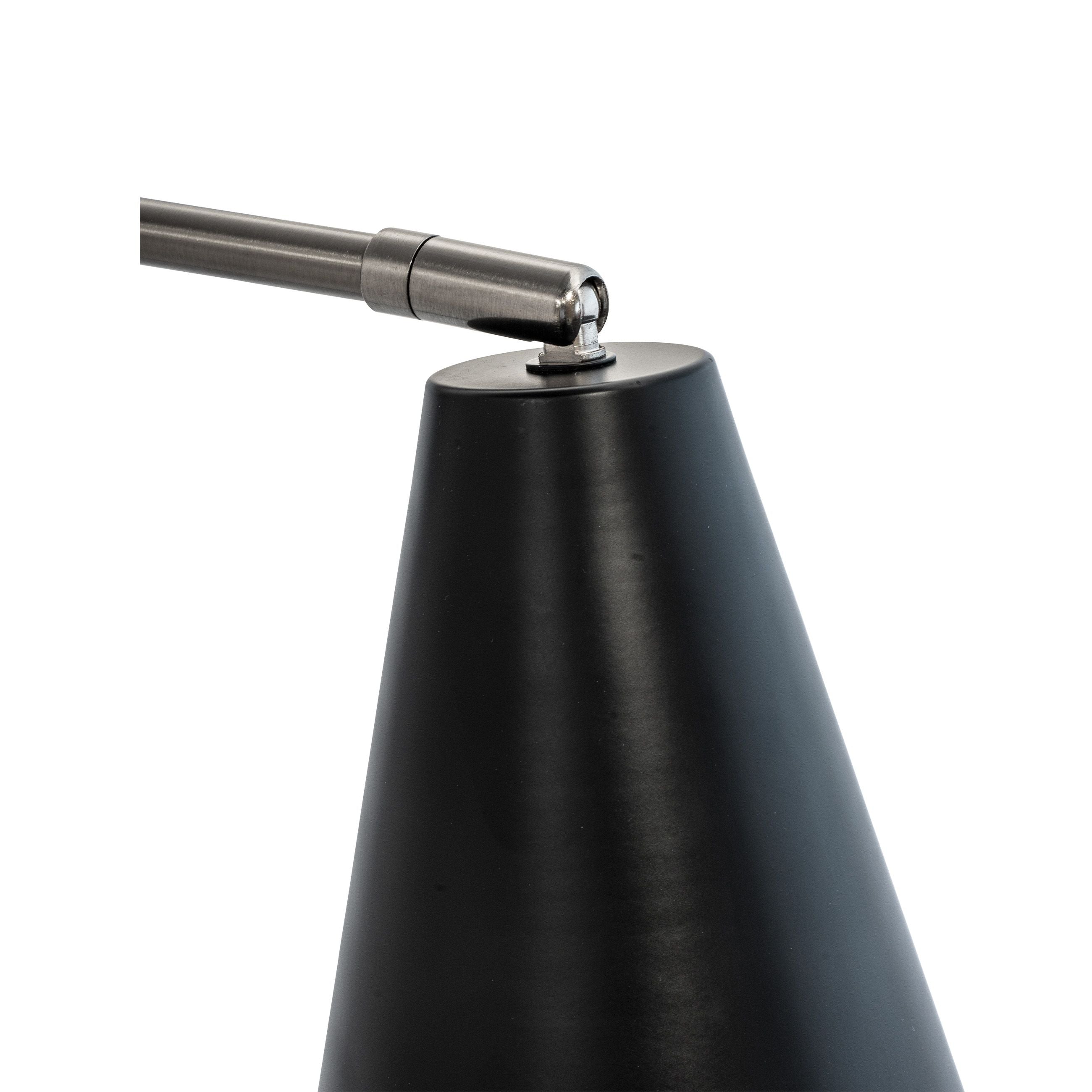 Dyberg Larsen Oswald bordsväggslampa, svart/stål