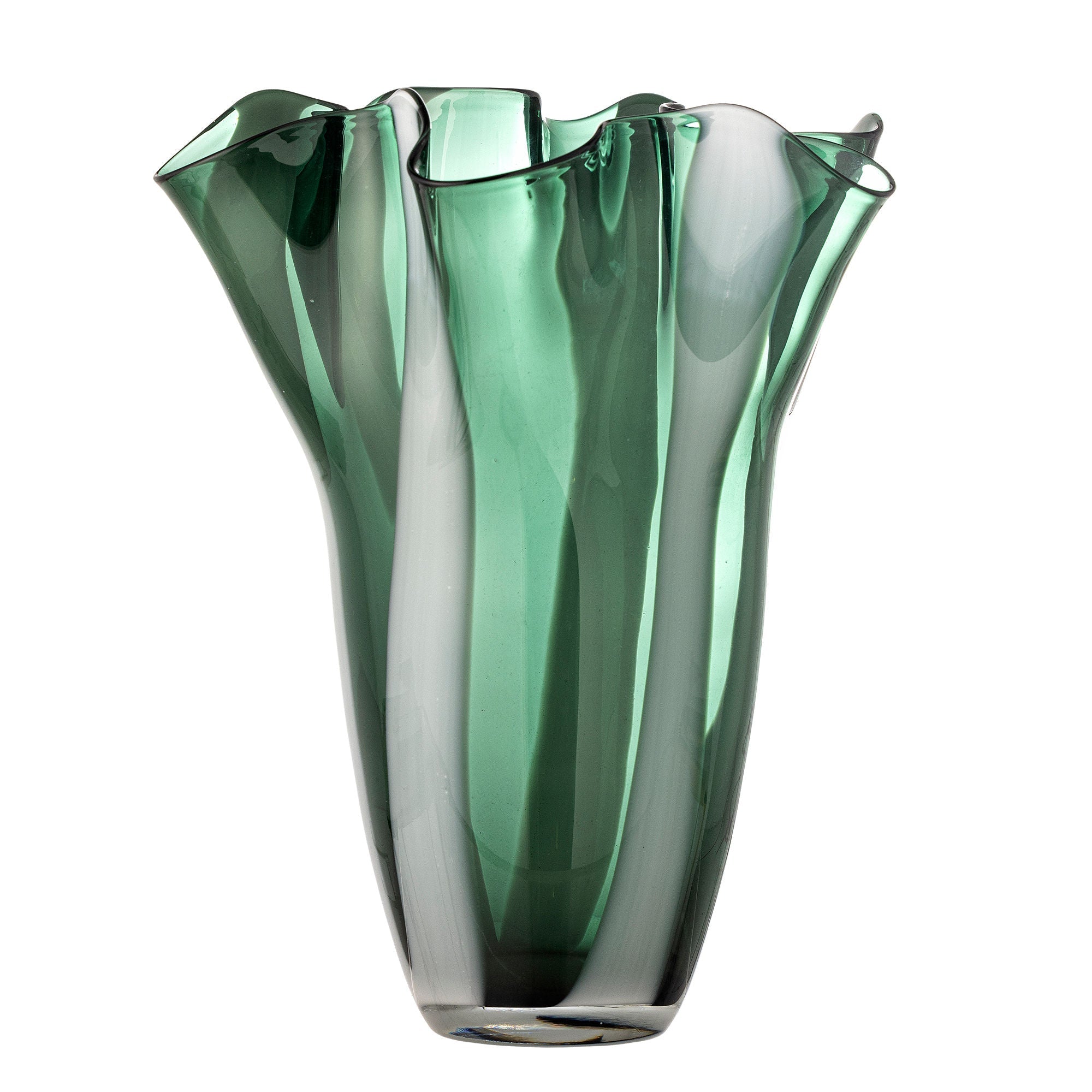 Creative Collection Lettice Vase, Green, Glass