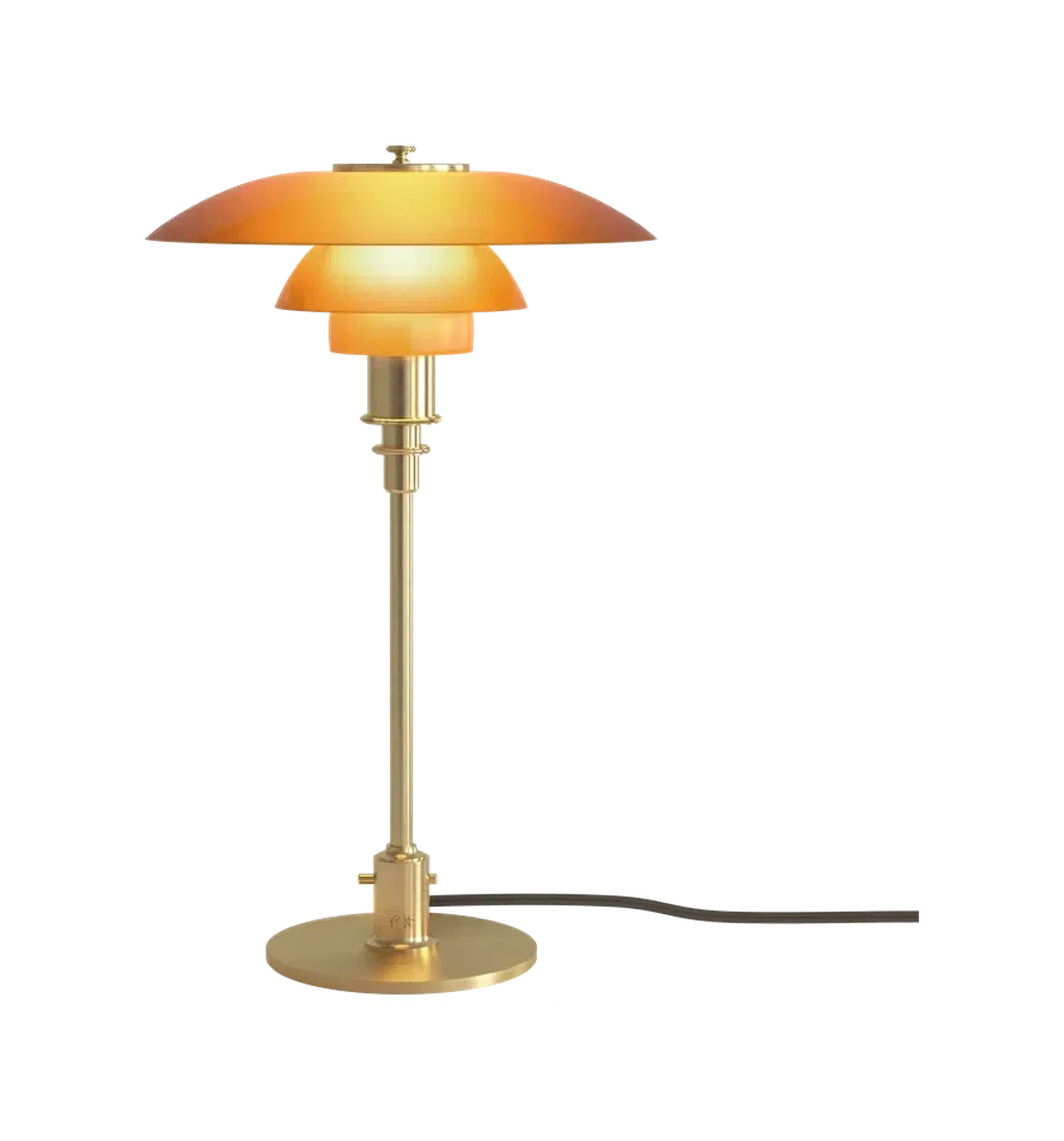 Louis Poulsen Ph 3/2 Amber Coloured Glass Table Lamp Special Edition