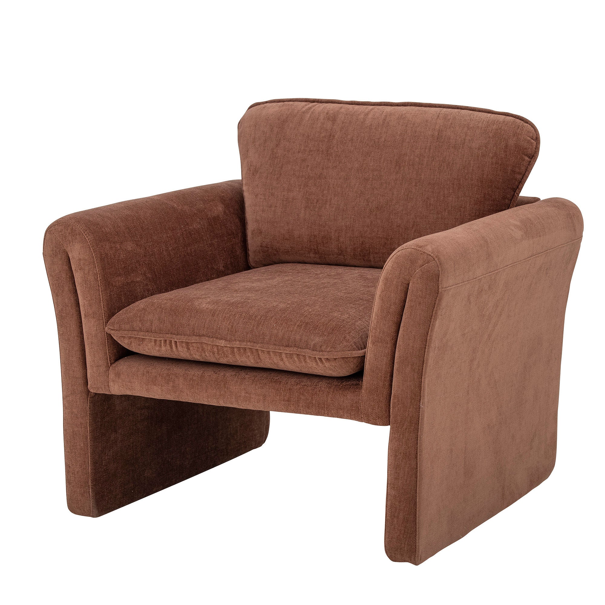 Bloomingville Paseo Lounge Chair, Brown, Polyester