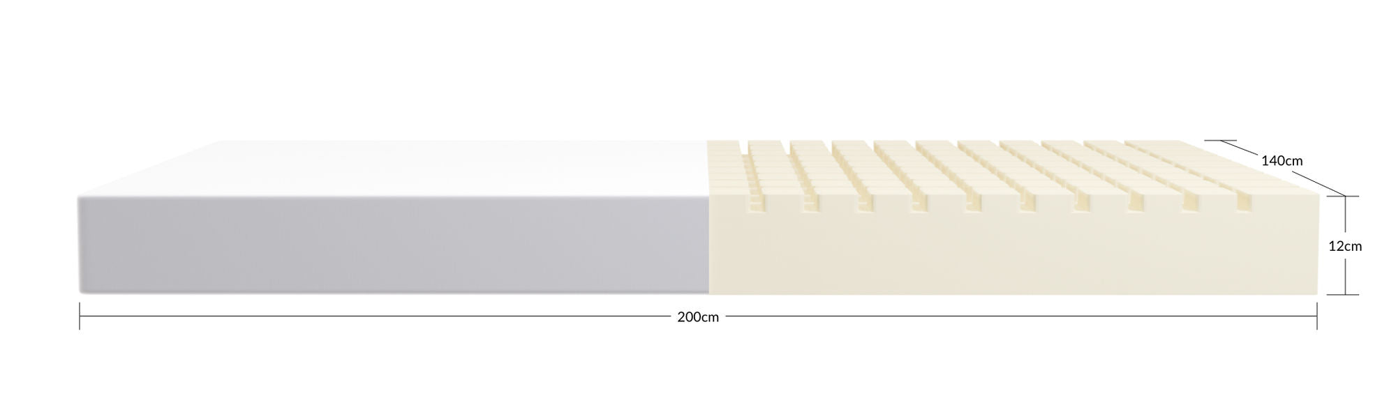 FLEXA Foam mattress with cotton cover 200x140