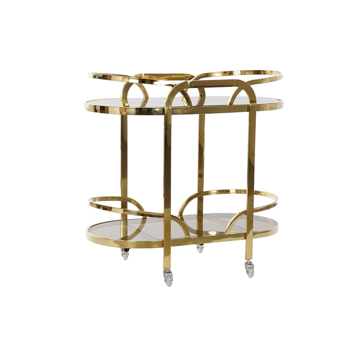 Multi-purpose Cart DKD Home Decor Crystal Golden Steel (85 x 46.5 x