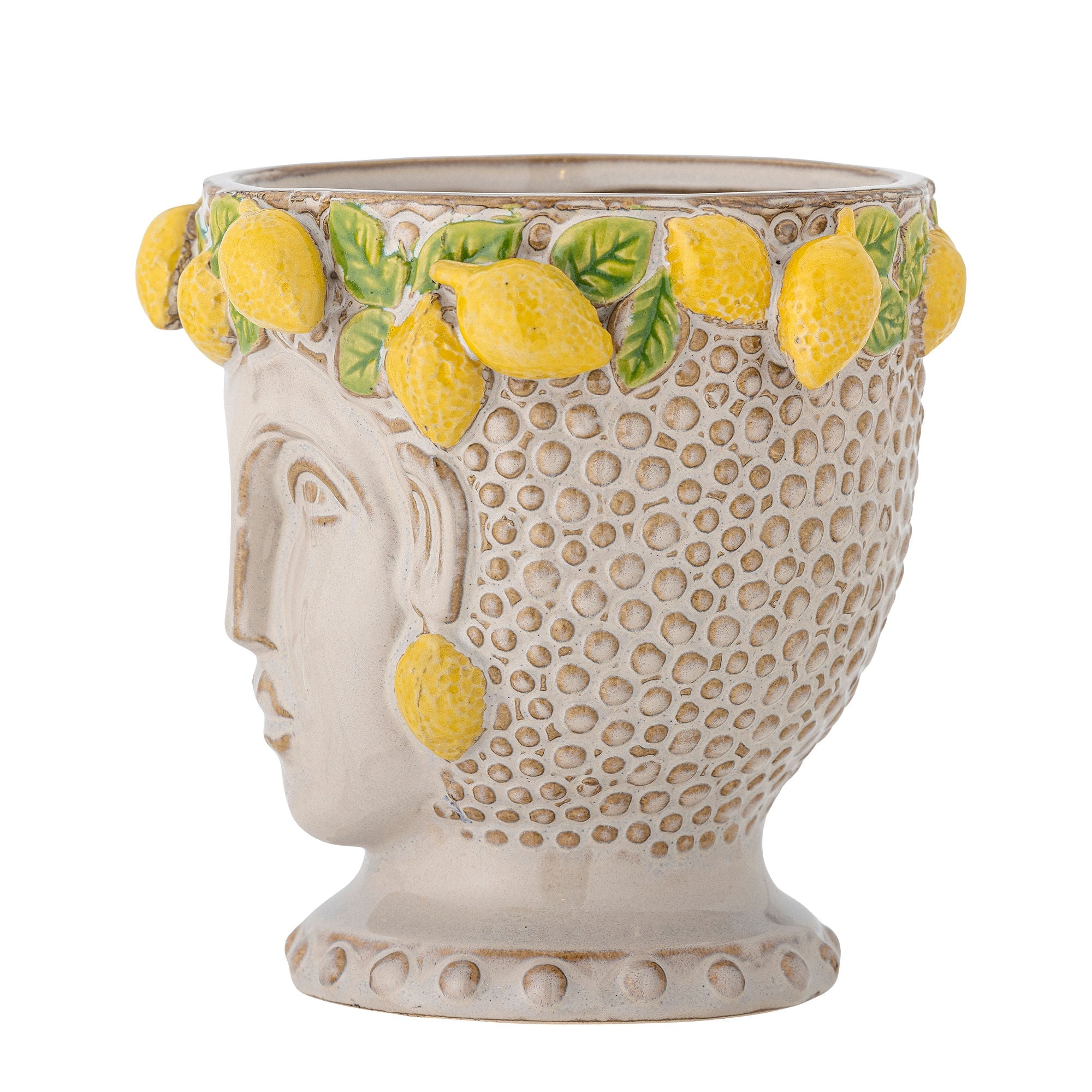 Creative Collection Limone Flowerpot, Yellow, Stoneware