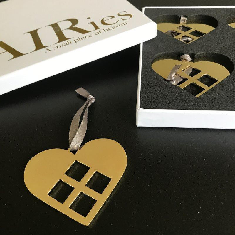 AIRies Hjerte Vedhæng i Guld 4 Stk, Lille