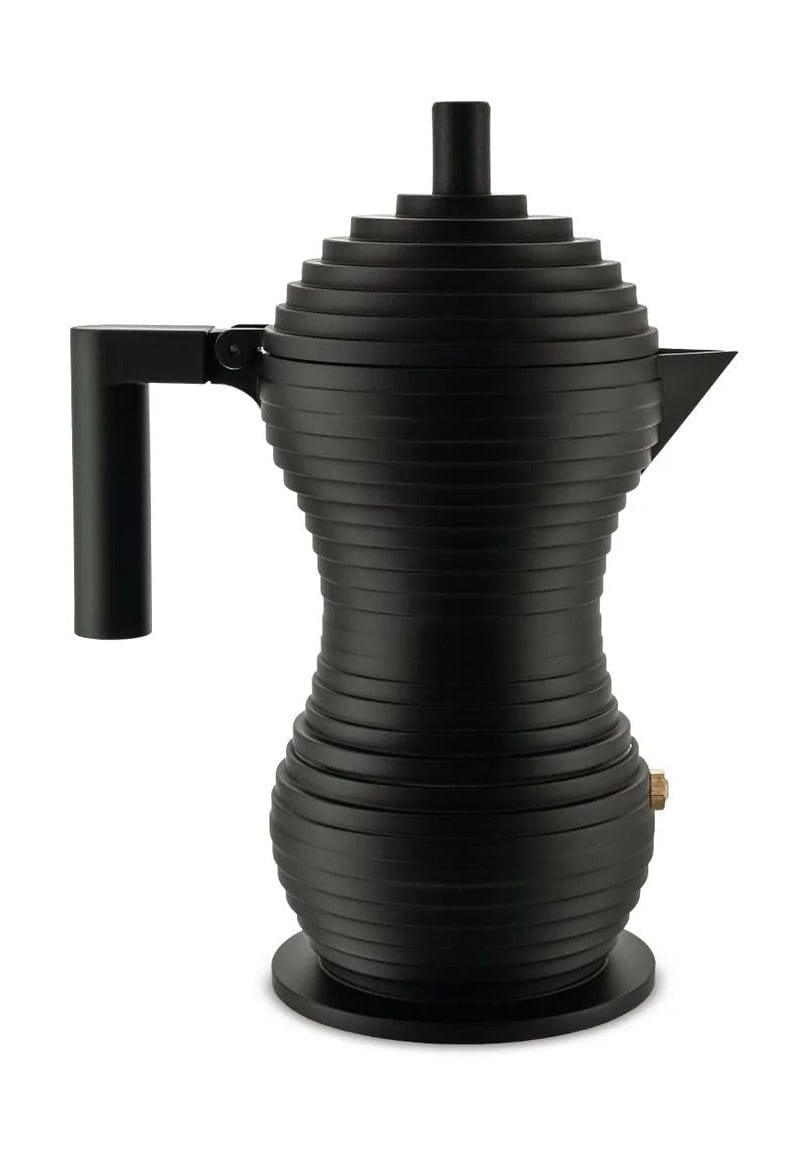 Alessi Pulcina espresso kanna 6 koppar, svart/svart