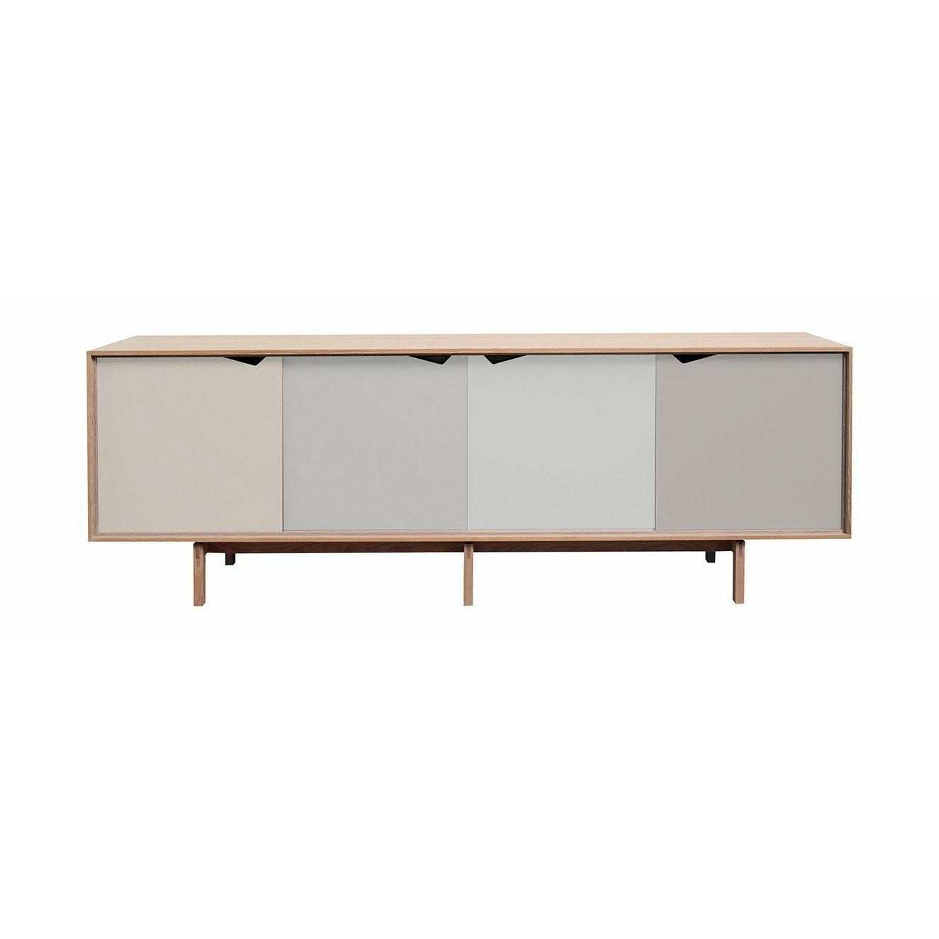 Andersen Furniture S1 Sideboard Sæbet Eg, Flerfarvede Låger, 200cm