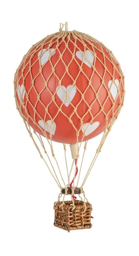 Authentic Models Flyter himlen heta ballon, röda hjärtan, Ø 8,5 cm