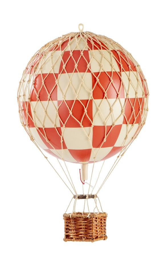 Authentic Models Travels Light Luft Balloon, Check Red, Ø 18 cm