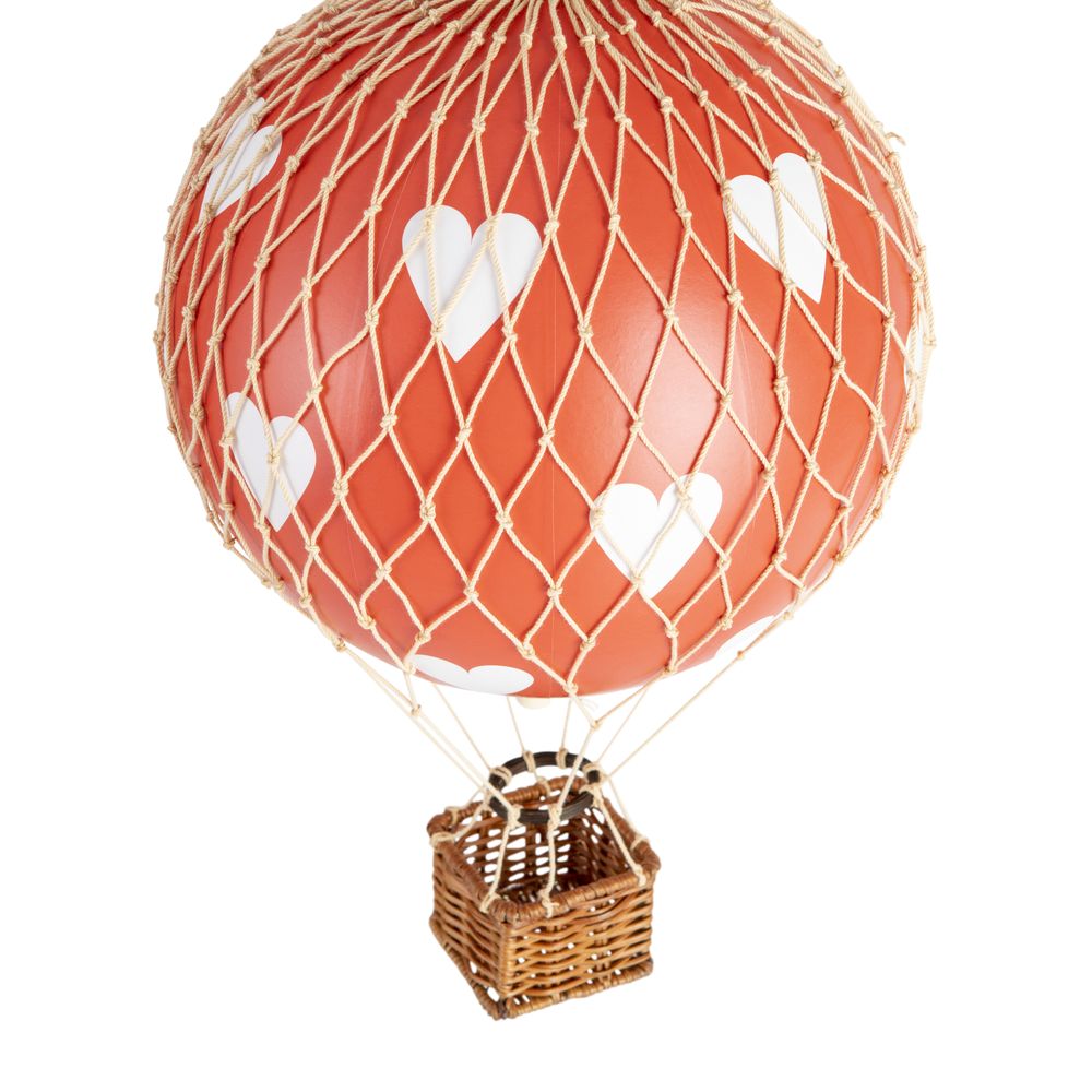 Authentic Models Travels Light Luftballon, Red Hearts, Ø 18 cm