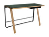 Bent Hansen Hemingway Desk med låda L 120 cm, matt lackerad ek/barrgrön linoleum