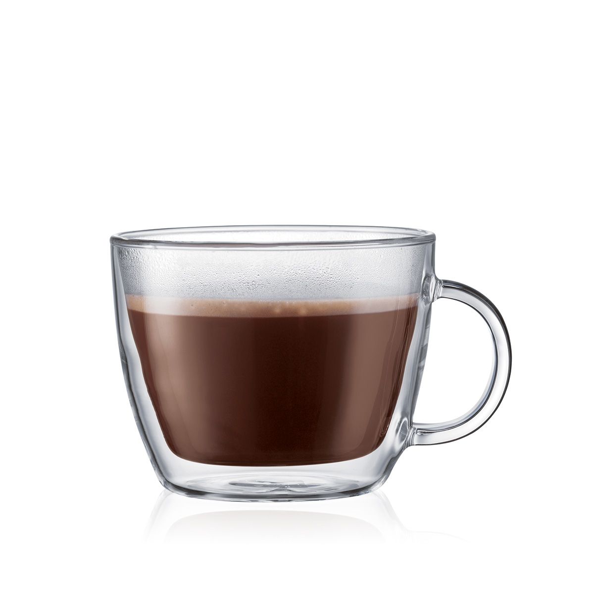 Bodum Bistro latte mugg med Hank Glass dubbel vägg H11.4 cm, 2 st.