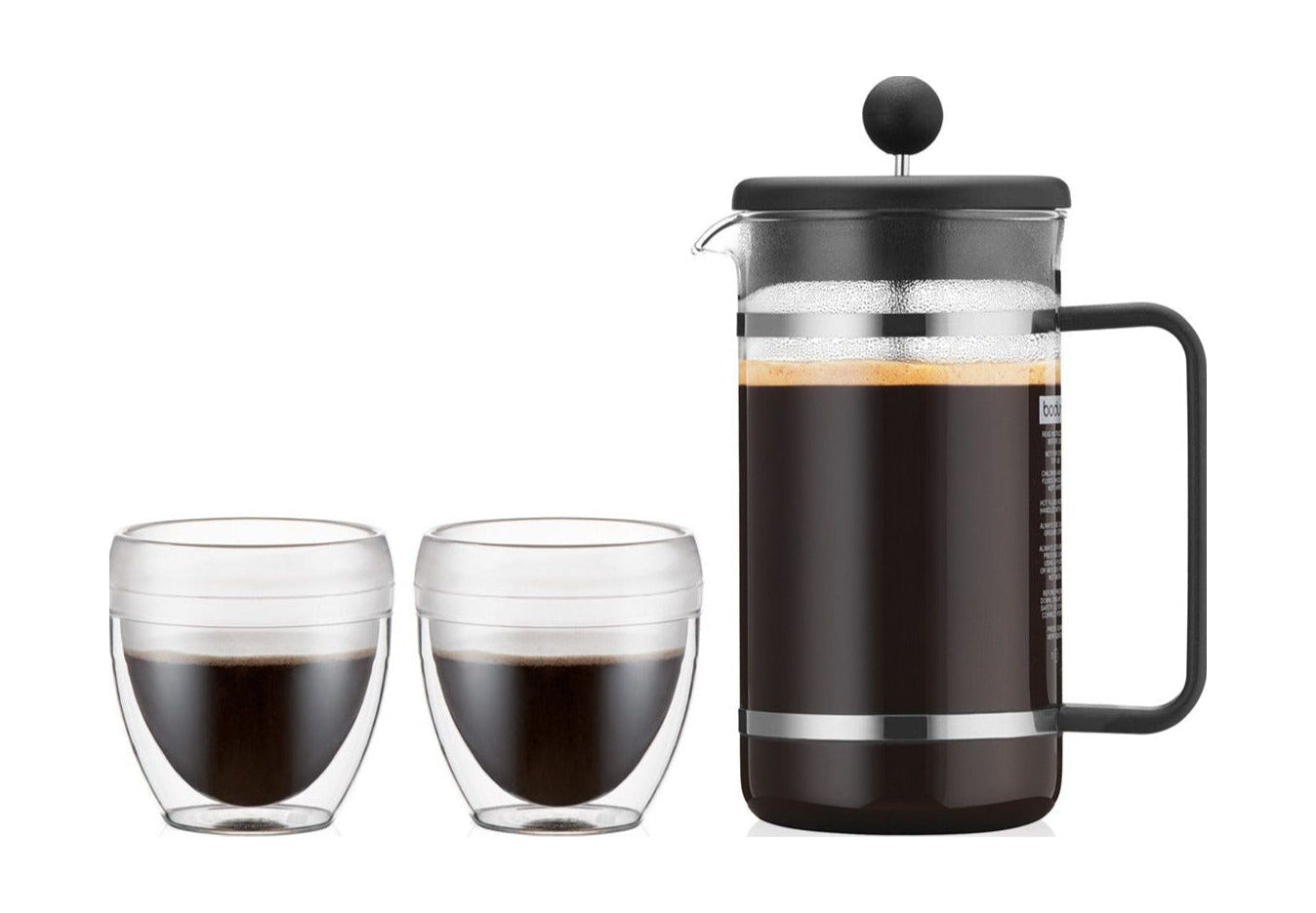 Bodum Bistro Set Coffee Brewer och Pavina Outdoor Double Wall Mug 8 Cup, 2 st.