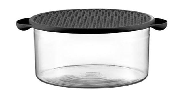 Bodum Hot Pot Glass Bowl med silikonlock, svart