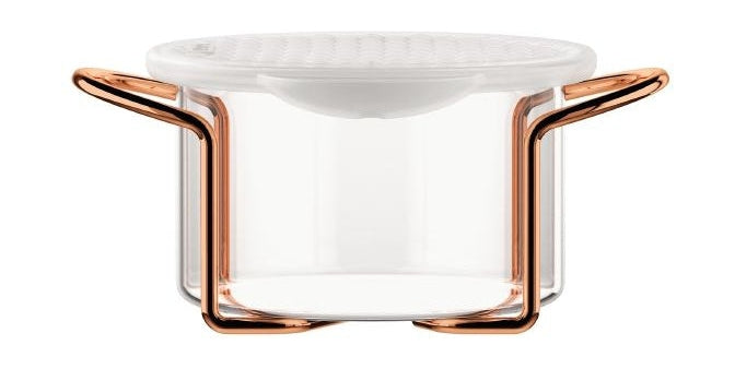 Bodum Hot Pot Set Glass Bowl med stålstativ och silikonlock koppar, 0,25 L
