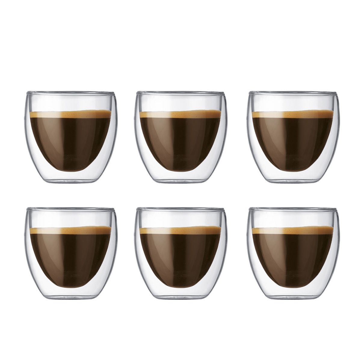 Bodum Pavina espresso glas dubbel vägg 0,08 l, 6 st.