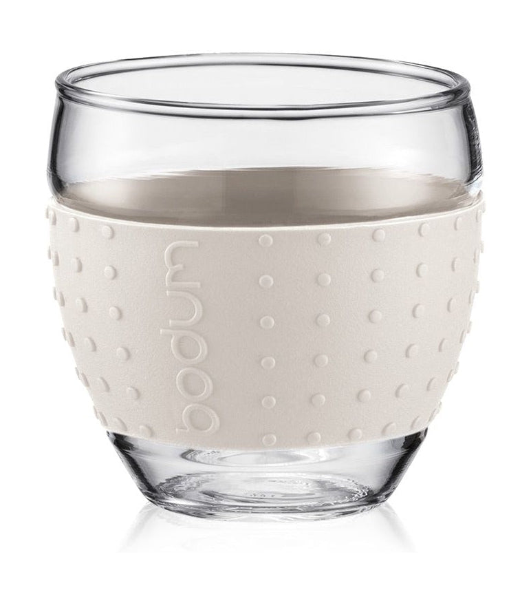 Bodum Pavina glas med silikonvitt 0,35 L, 2 st.