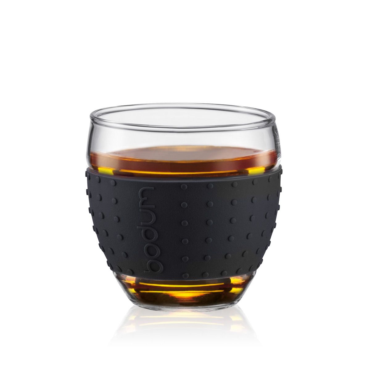 Bodum Pavina glas med silikon svart 0,35 L, 2 st.