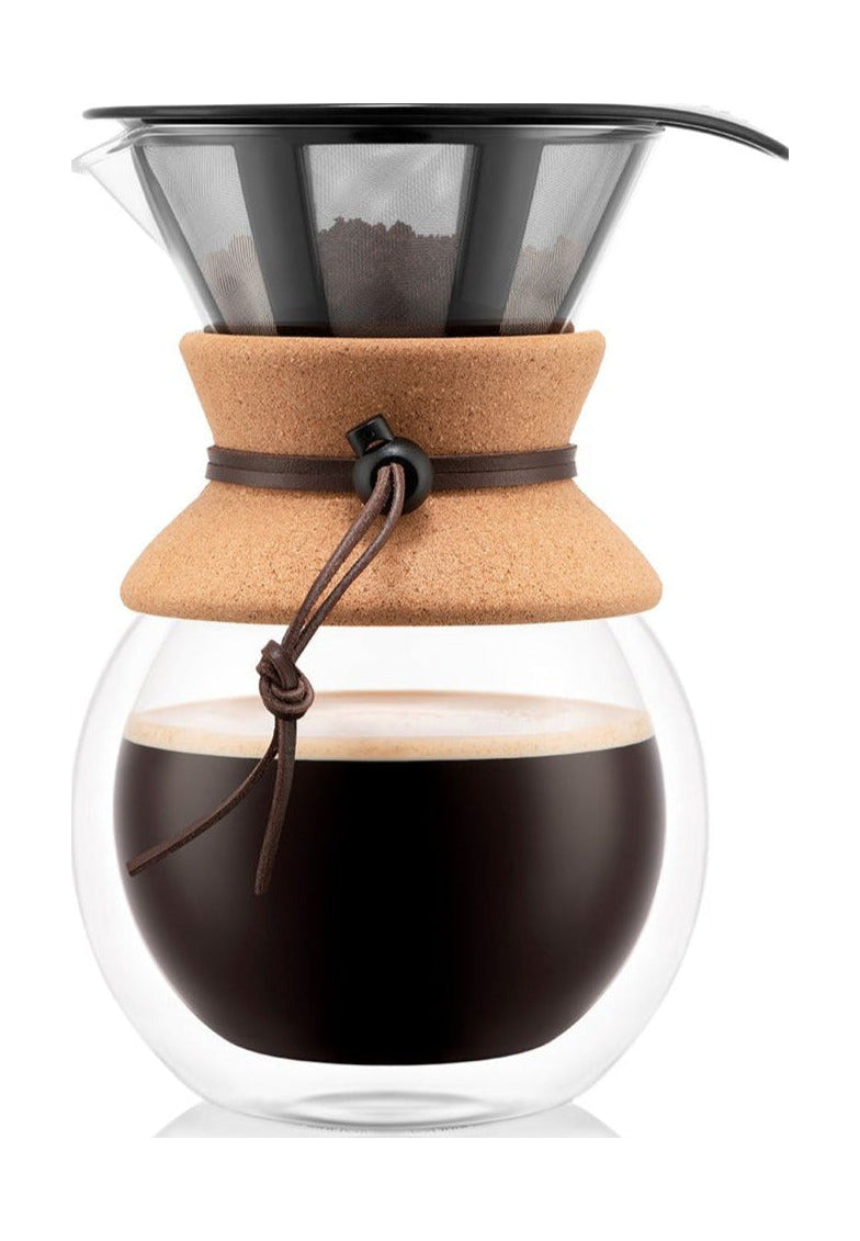 Bodum Pour Over Kaffebrygger Med Filter Dobbeltvægget Cork, 8 Kop