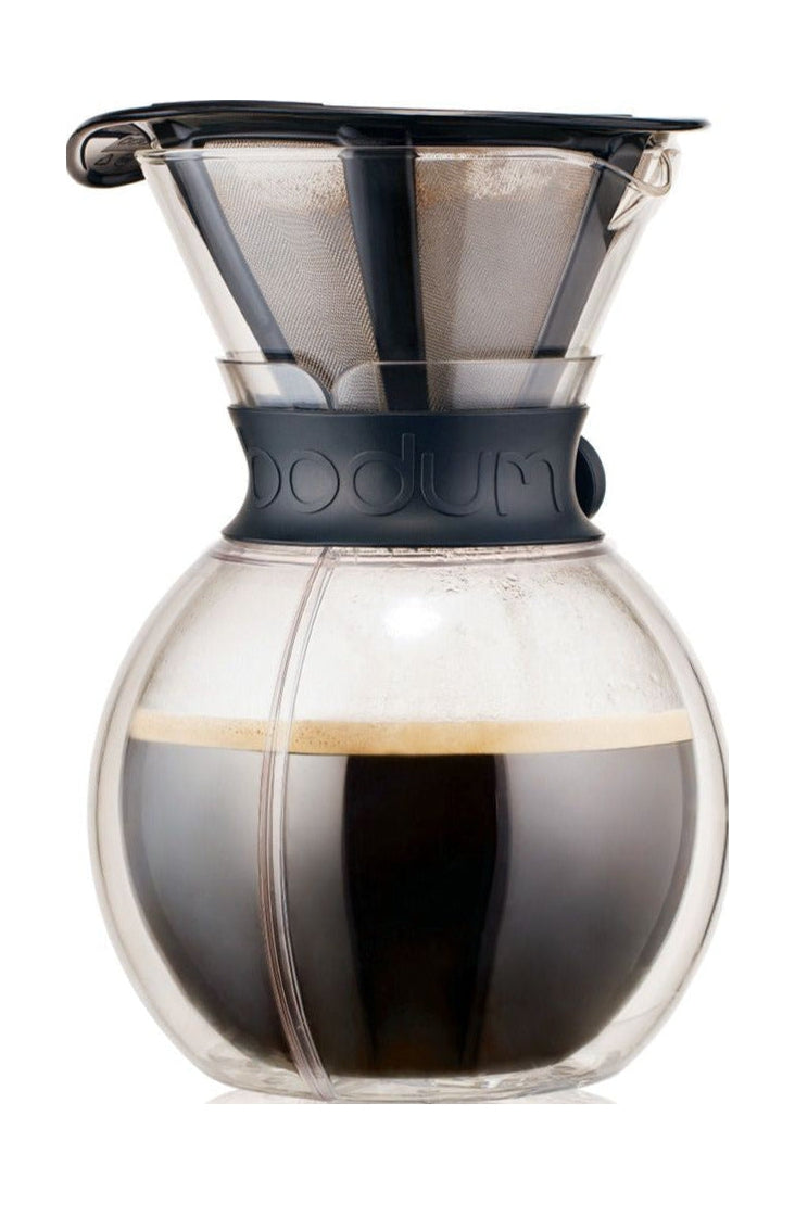 Bodum Pour Over Kaffebrygger Med Yderlag i Plast Sort, 8 Kop
