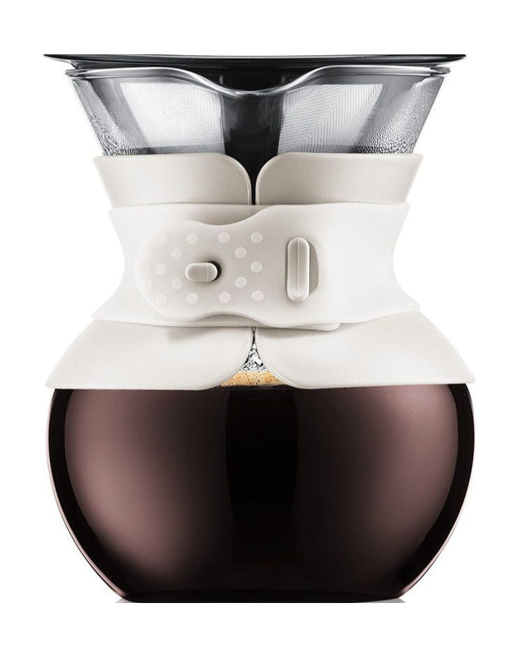Bodum Pour Over Kaffebrygger Med Filter Hvid, 4 Kop