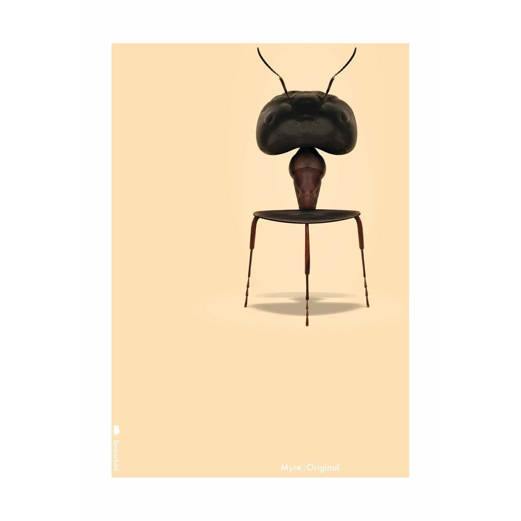 Brainchild Ant Classic Poster No Frame 30x40 CM, Sand -färgad bakgrund
