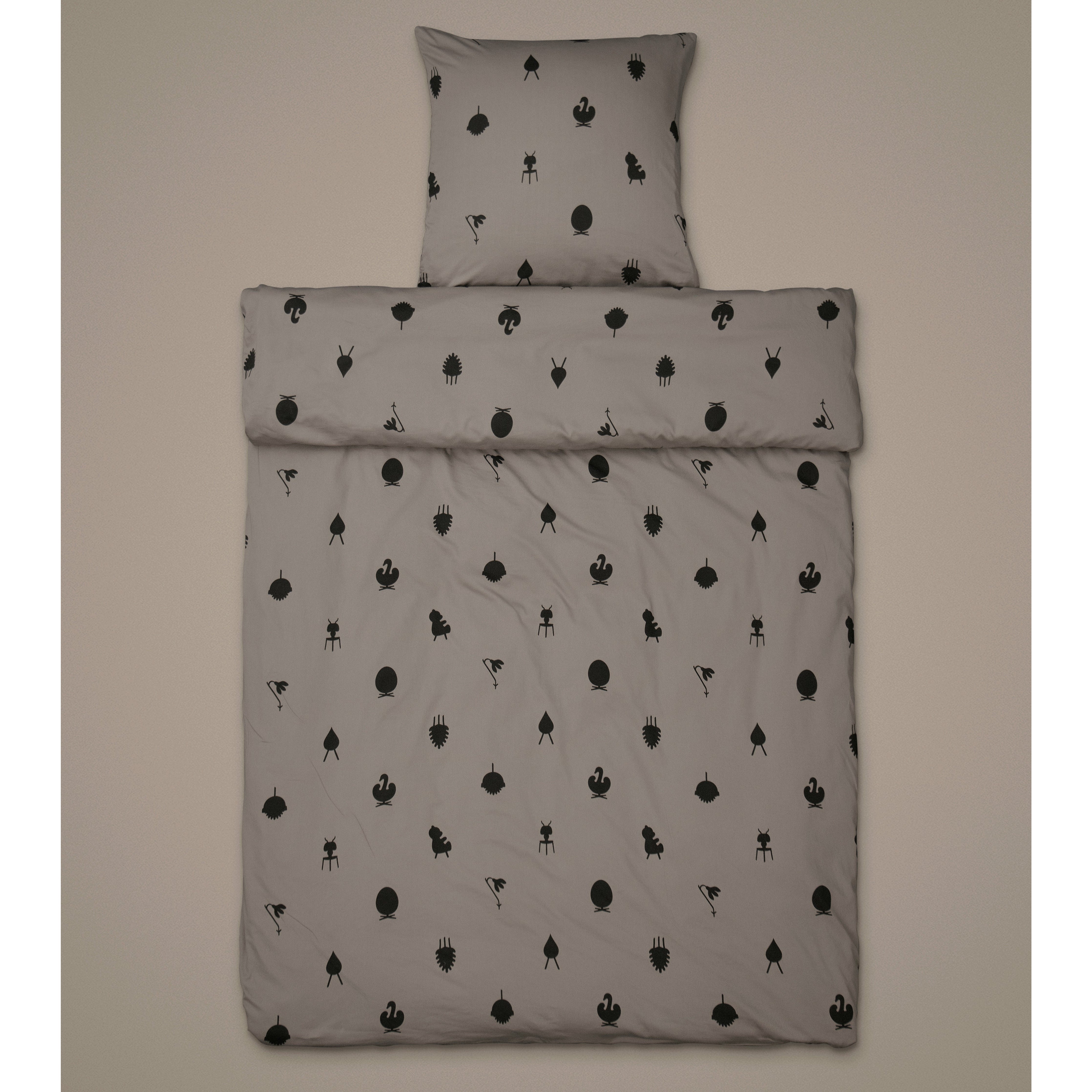 Brainchild Sängkläder designikoner 140x220 cm, taupe