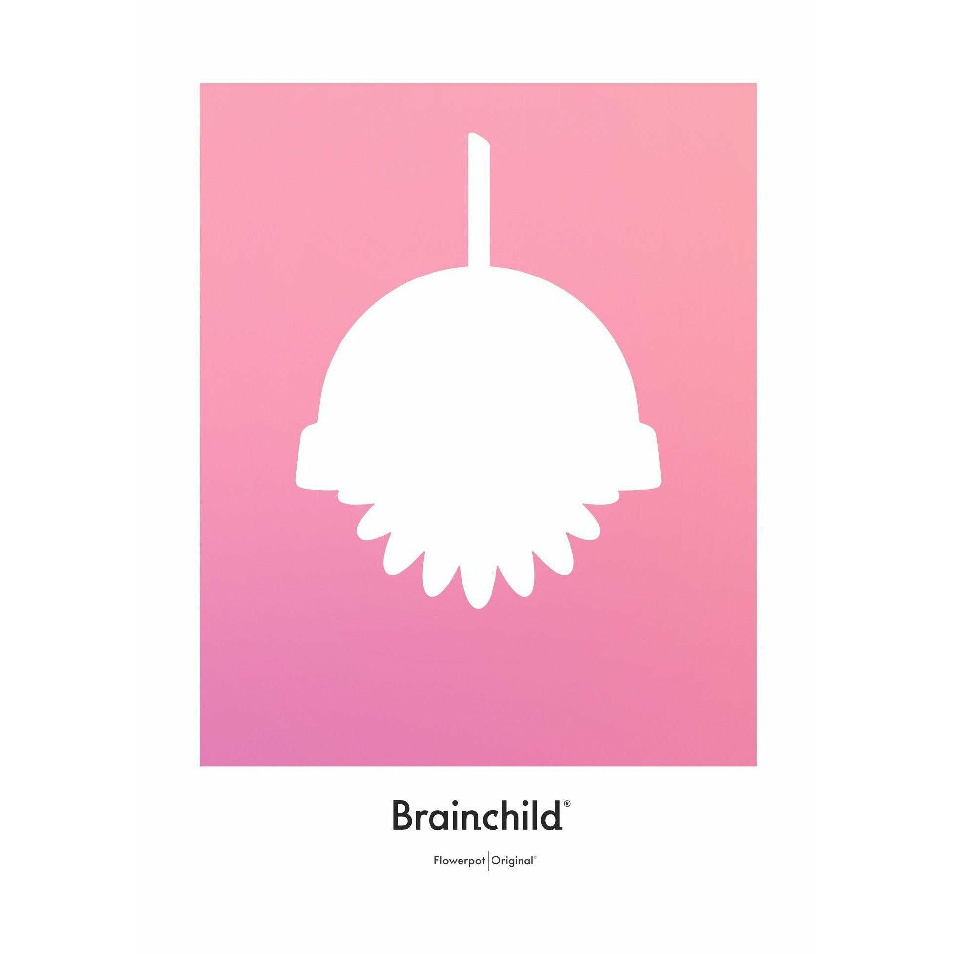 Brainchild Flowerpot Designikon Poster ingen ram 30x40 cm, rosa
