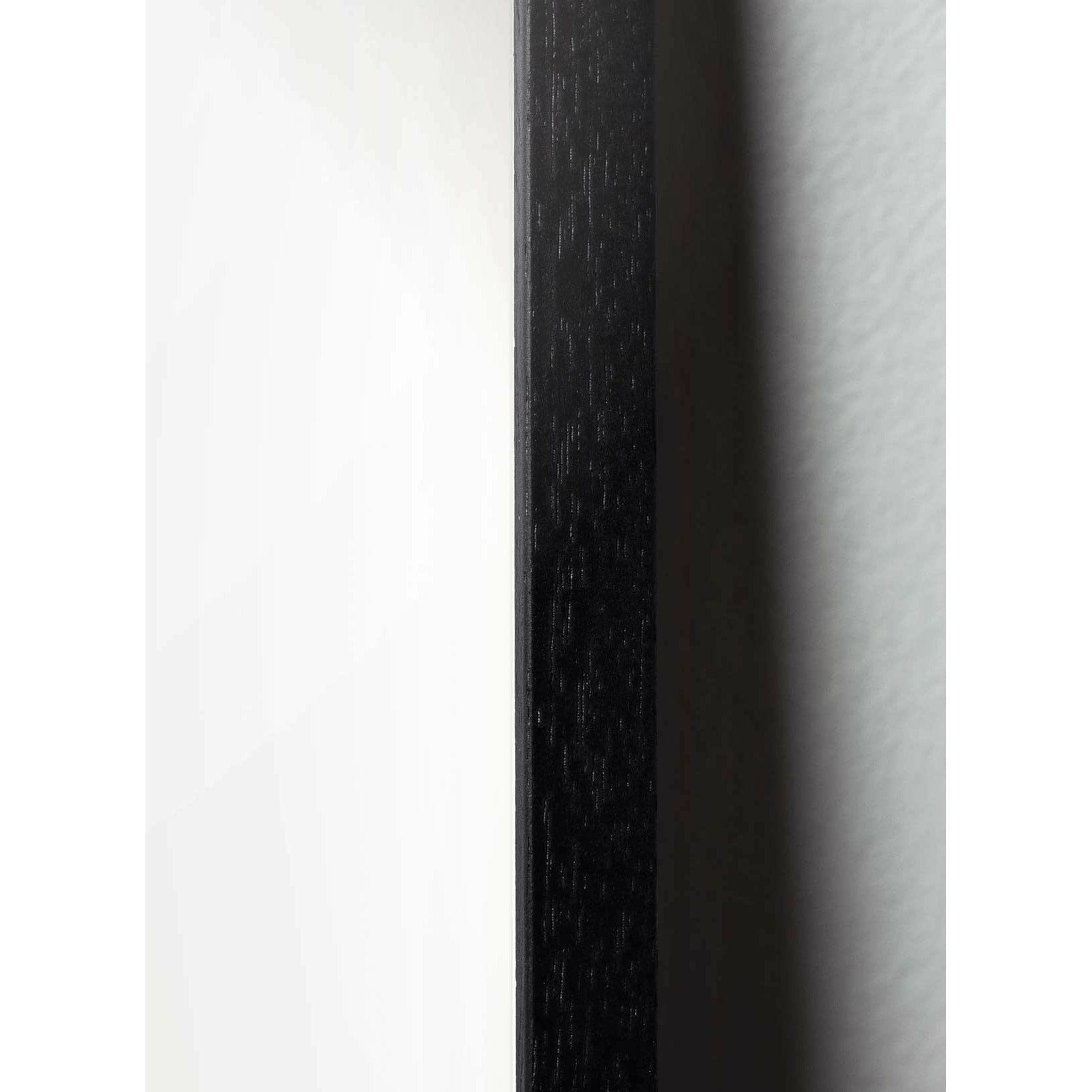 Brainchild Flowerpot Designikonsaffisch, ram i svart -målat trä 30x40 cm, grå