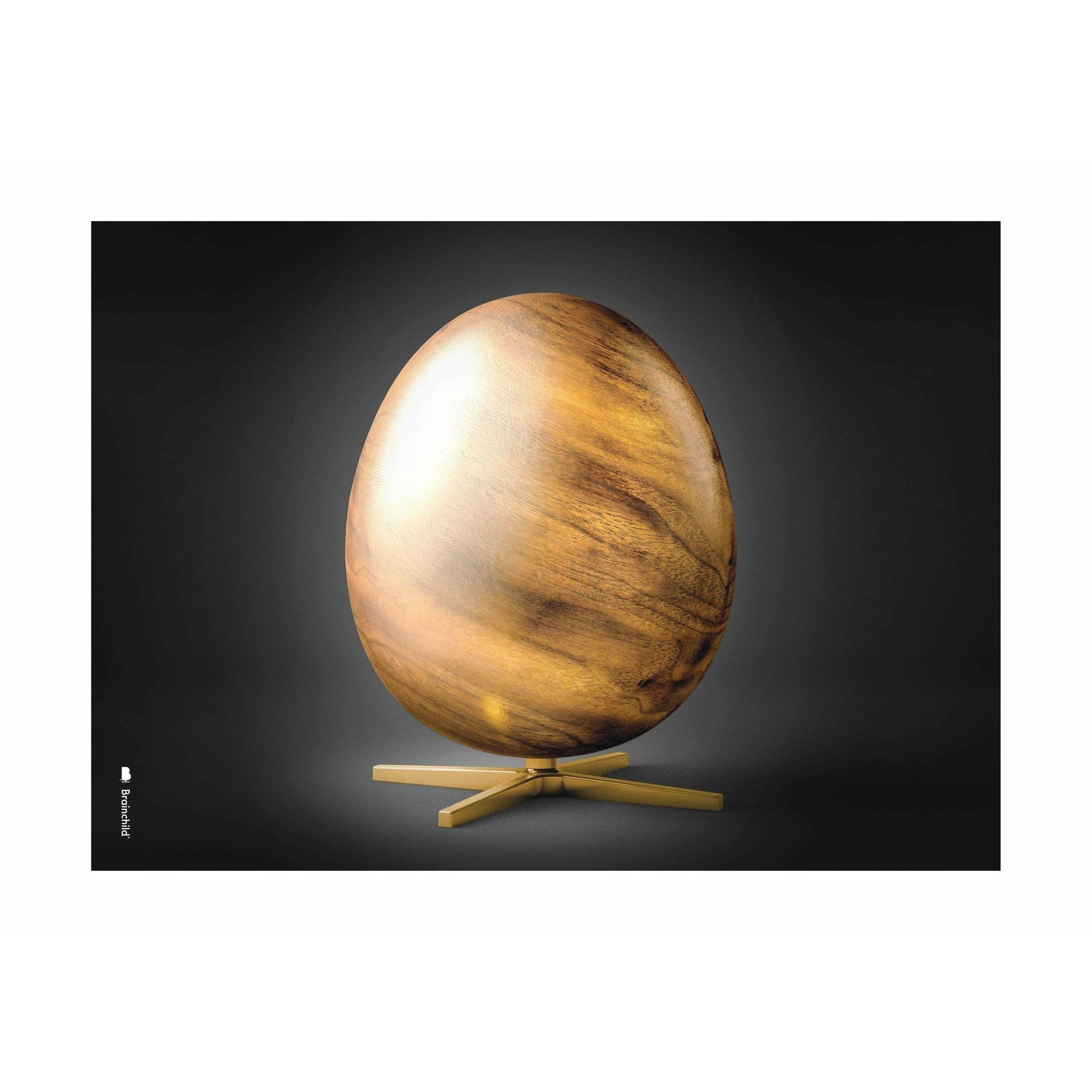 Brainchild Egg Figure Cross Format Poster ingen ram A5, svart