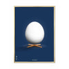 Brainchild Egg Classic Affisch, mässingsfärgad ram 30x40 cm, mörkblå bakgrund