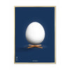 Brainchild Egg Classic Affisch, mässingsfärgad ram 50x70 cm, mörkblå bakgrund