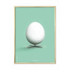 Brainchild Egg Classic Affisch, mässingsfärgad ram 50x70 cm, mintgrön bakgrund