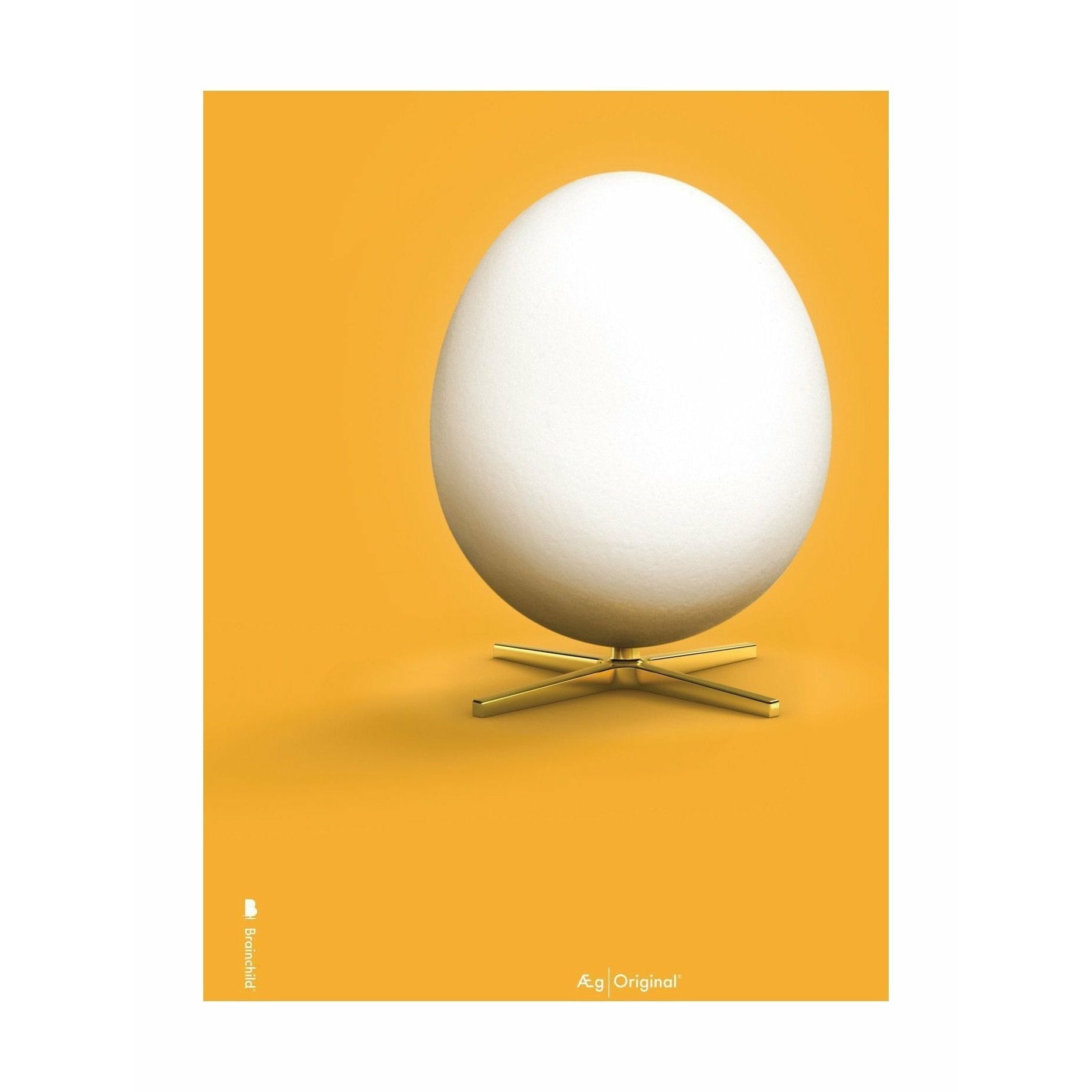 Brainchild Egg Classic Poster ingen ram 50x70 cm, gul bakgrund